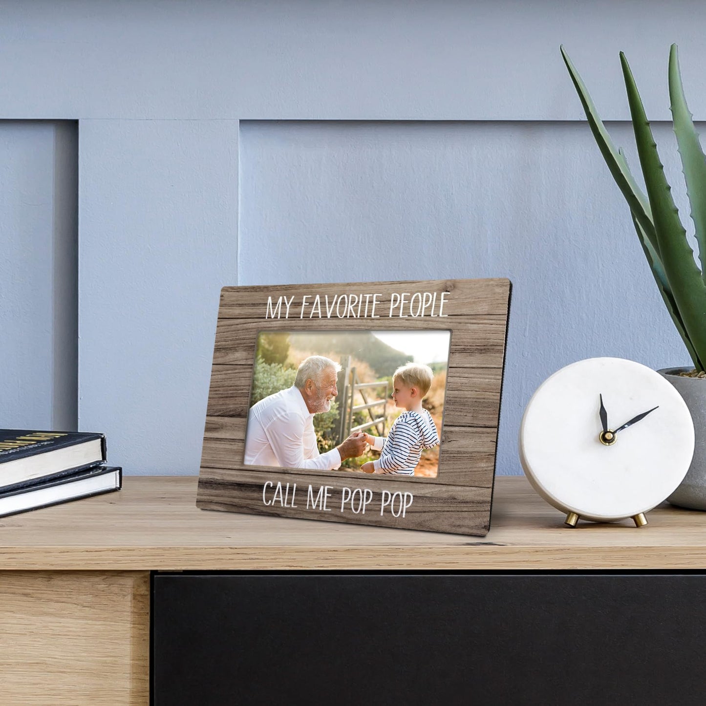 Poppy Picture Frame 8x10, Grandpa Picture Frames, Grandpa Gifts from Grandkids, Gifts for Poppy Fathers Day from Grandson Granddaughter, My Favorite People Call Me Poppy Photo Frame 5X7 BST326L