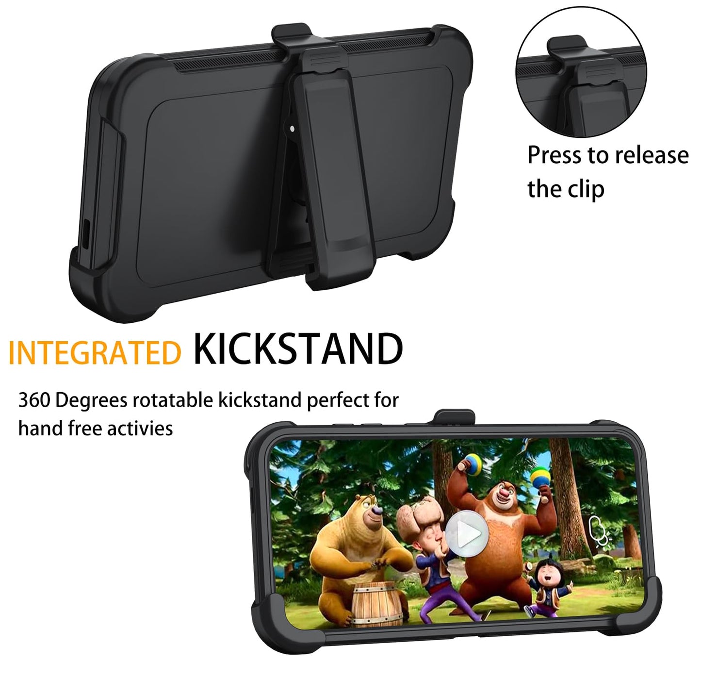 Magnetic Case for Samsung Galaxy S25 FE 5G Case, S25 FE Heavy Duty case, [Glass Screen Protector] [Military Grade Protective ] [Shockproof] [Dropproof] [Dust-Proof] (Black-MAG)