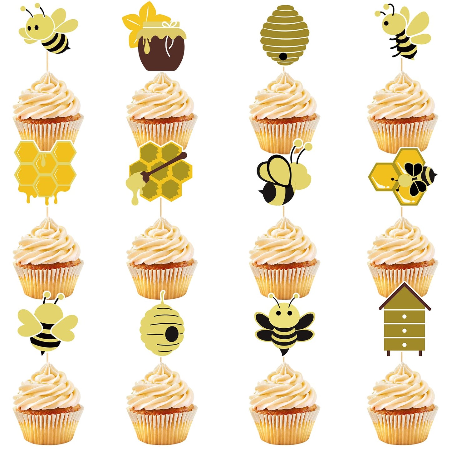 48 Pack Casino Cupcake Toppers Glitter Poker Chips Dices Mini Slot Machine Cupcake Picks for Las Vegas Casino Night Theme Birthday Party Baby Shower Decoration Supplies BST220