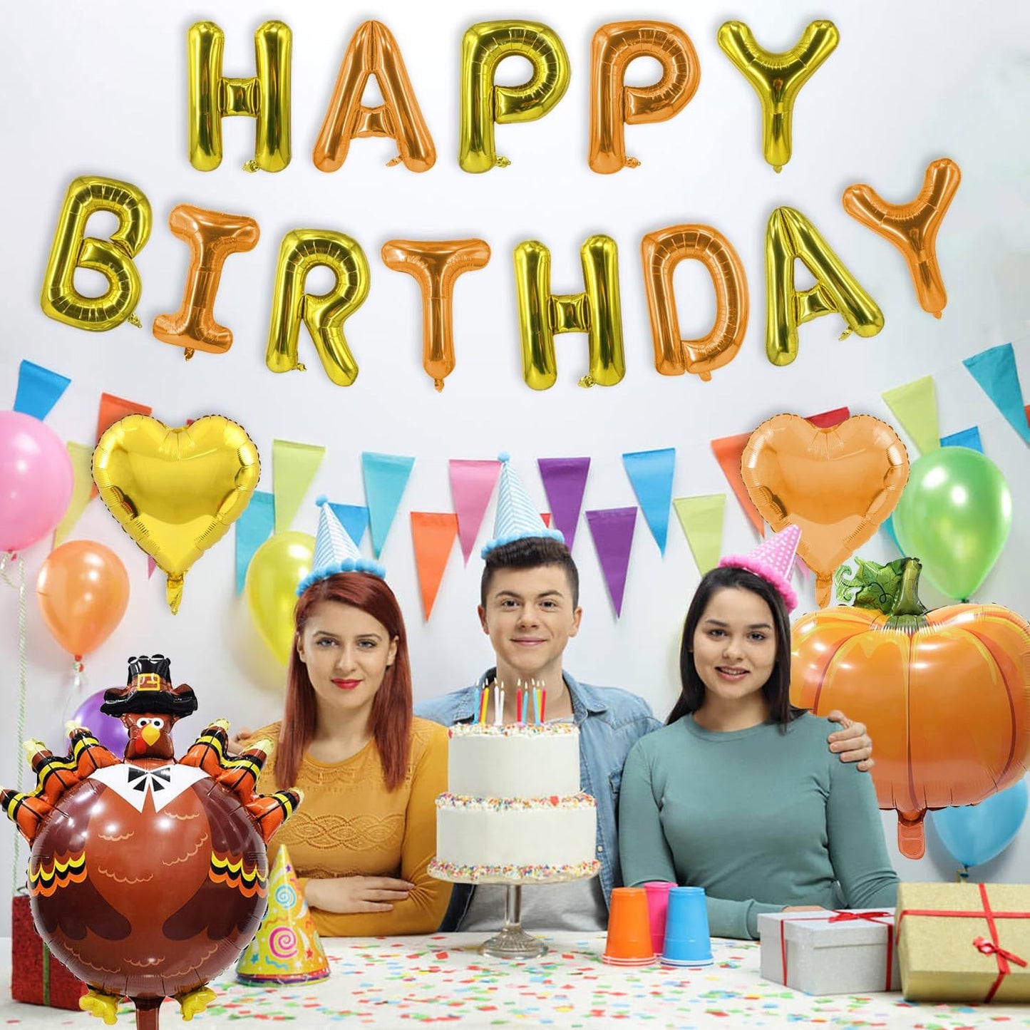 Green Happy Birthday Balloons Banner Foil Balloons Letters Banner Balloon for Green Themed Party Decoration Supplies Christmas Birthday Decoration Decor Ballons Arch Kits Party Balloon Set 15pcs BST326L