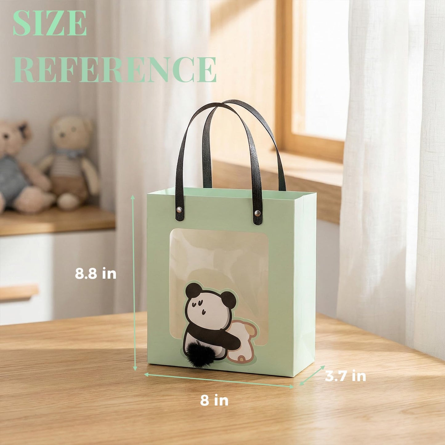 Premium Reusable Gift Bag with Matching Box, Durable Birthday Present Bag, Premium Paper Set for Wedding, Valentine's Party, Friends Celebration (Beige 1pack) BST202