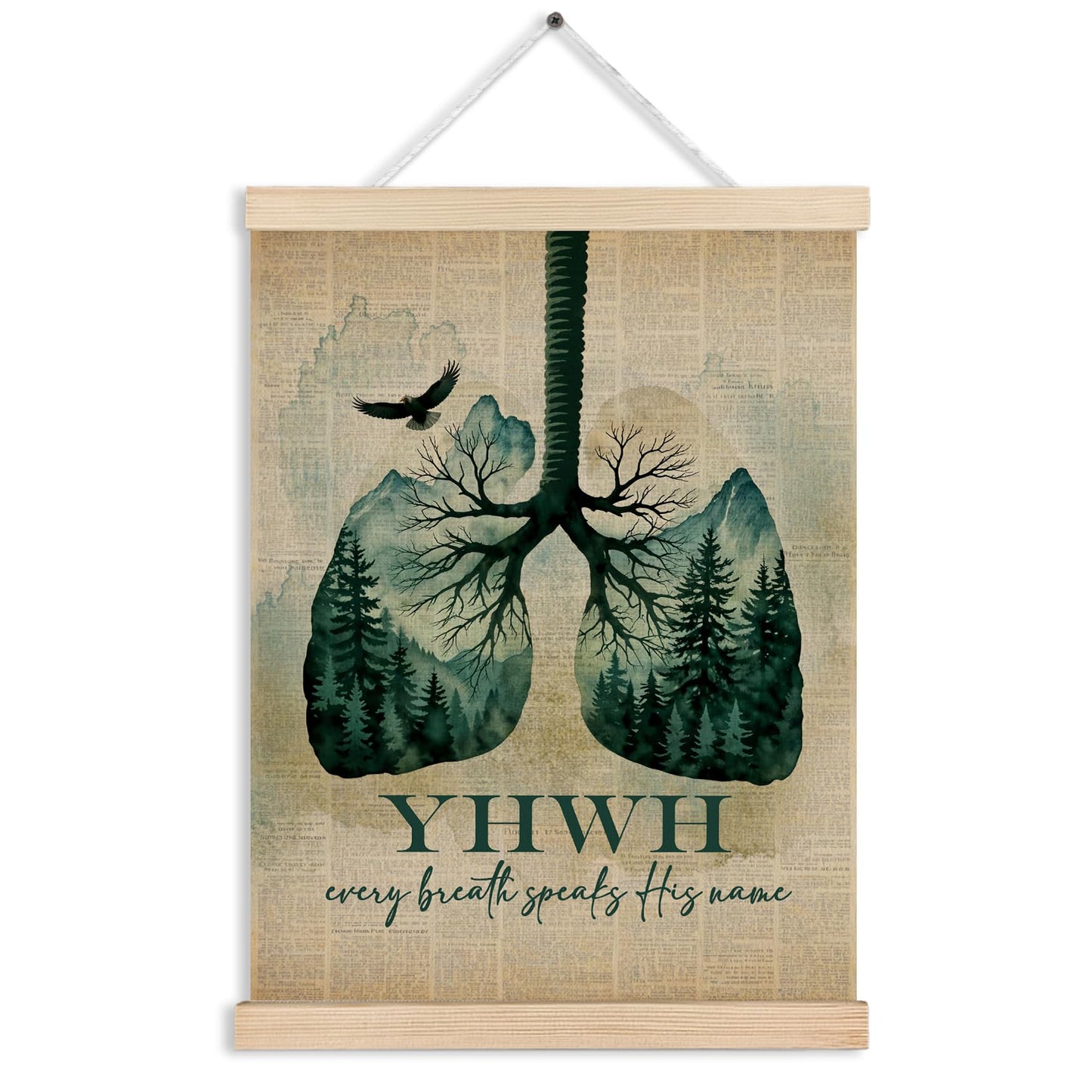As For Me and My House Wall Decor, Eucalyptus Christian Canvas Poster Hanger Frames, Christian Joshua 24:15 Bible Verses Scripture Wall Decor Prints for Home Bedroom Living Room,12x16 Inch BST202