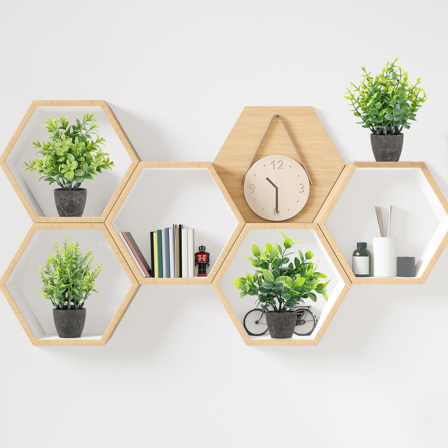 FAVOWREATH 2 Pack Small Fake Plants Potted Artificial Plants Indoor for Home Decor Office Room Farmhouse Indoor Table Bathroom Decor BST220