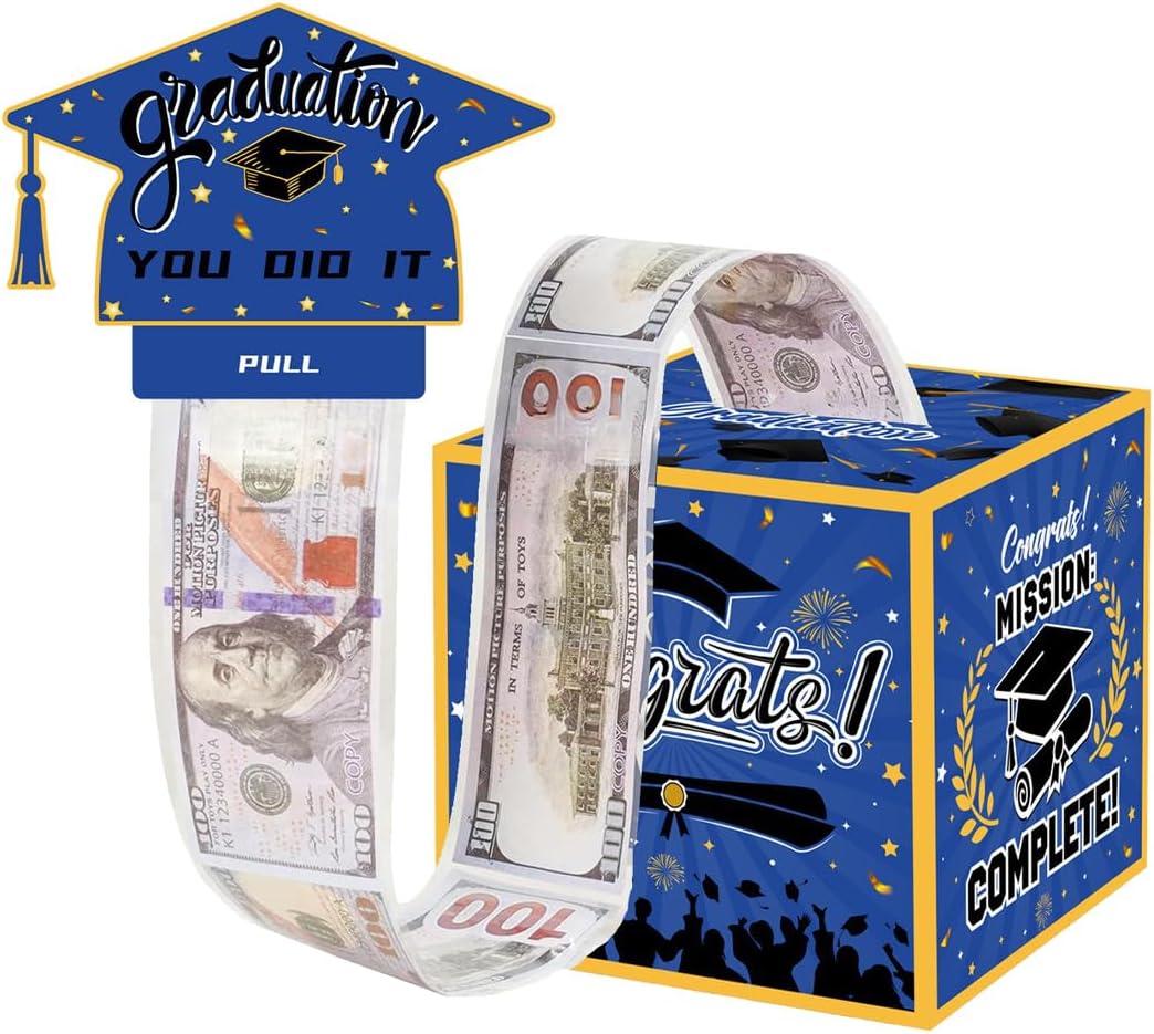 PRELITER 2026 Graduation Gifts Class of 2026 Money Gift Box (Blue) BST202