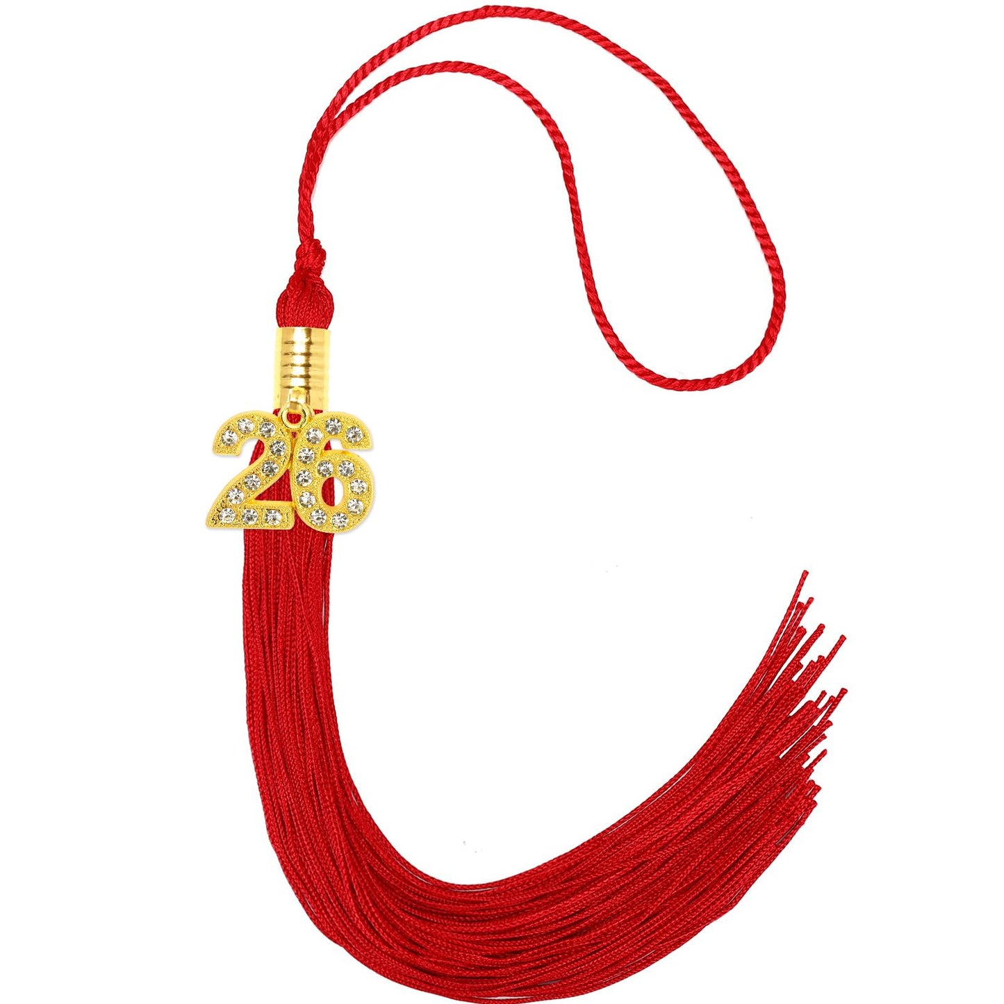 JULMELON 2026 Graduation Tassel, 2026 Graduation Cap Tassel with Bling Charm for 2026 Graduate Hat Ceremonies Accessories (Black) BST220
