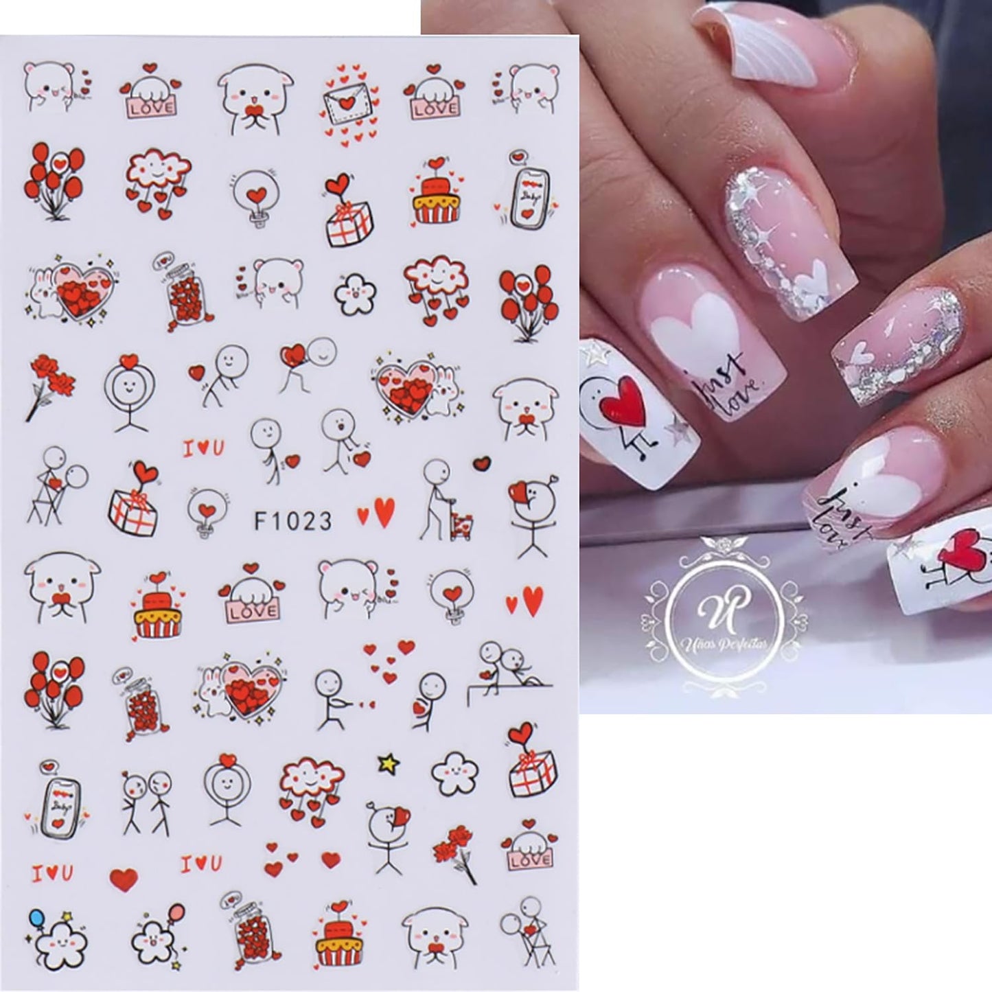 Liquid Butterfly Nail Art Sticker Decals Black Gold Black Silver Butterfly Moon Design Nail Decals 3D Self-Adhesive Nail Art Supplies Heart Nail Art Sticker Decoration for Women Manicure Supplies BST326L