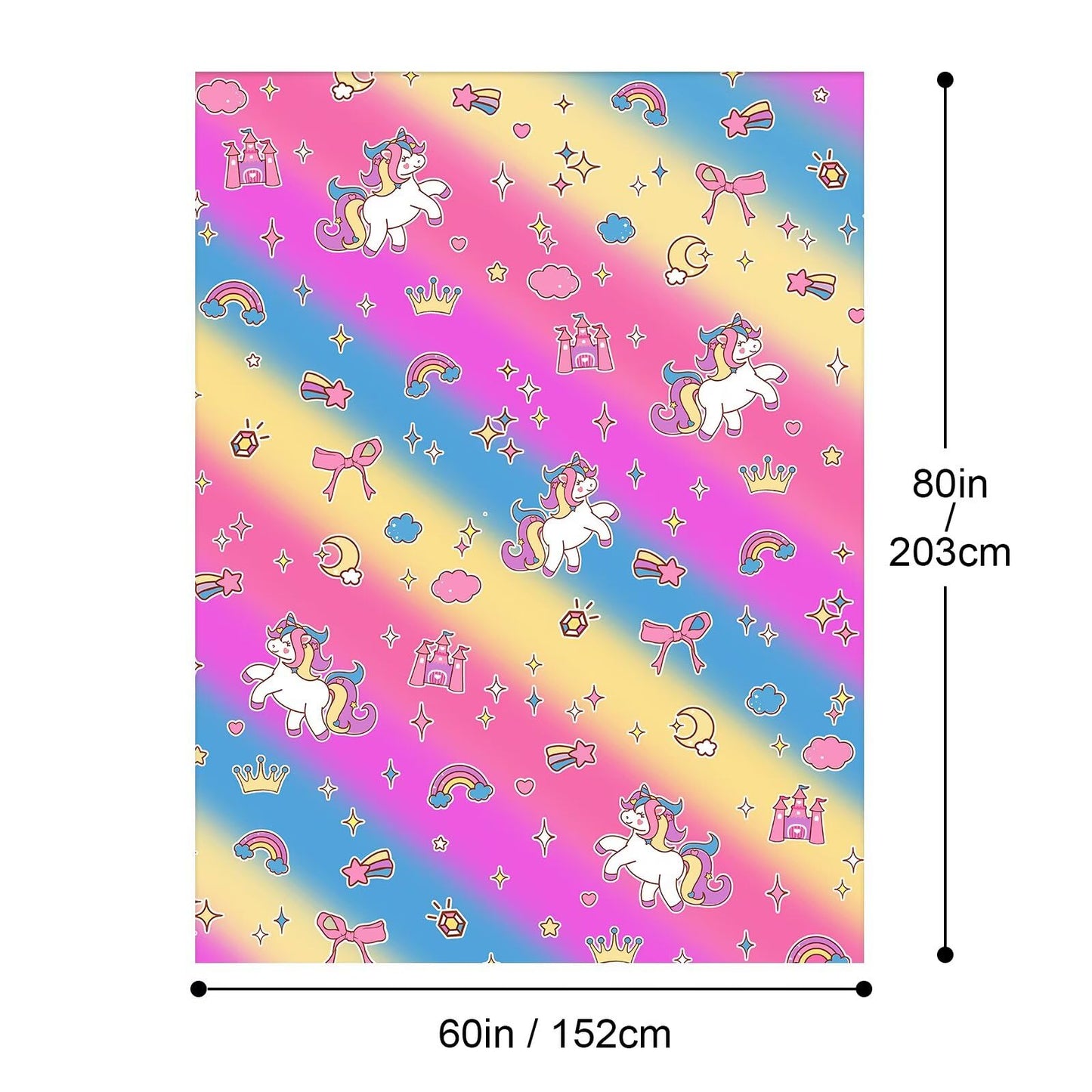 Wajade Unicorn Gifts for Girls - Glow in The Dark Unicorn Blanket Birthday Christmas Decor for Kids Age 3 4 5 6 7 8 9 10 11 12 Years Old Teens Child Toddler Throw Violet 60"x80" BST202