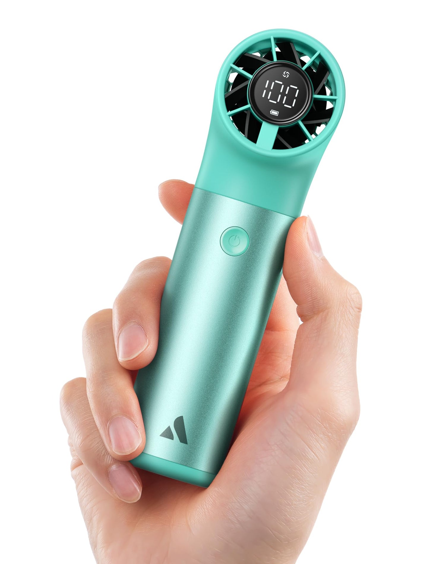 Aecooly Portable Handheld Fan, Powerful Turbo Air Tube Fan, 19000 RPM High Speed Aero Pro, 15H Max Cooling Time, 6 Speeds Aluminum Case, Mini Pocket Design, for Travel Beach Outdoor Activities -Blue WN420