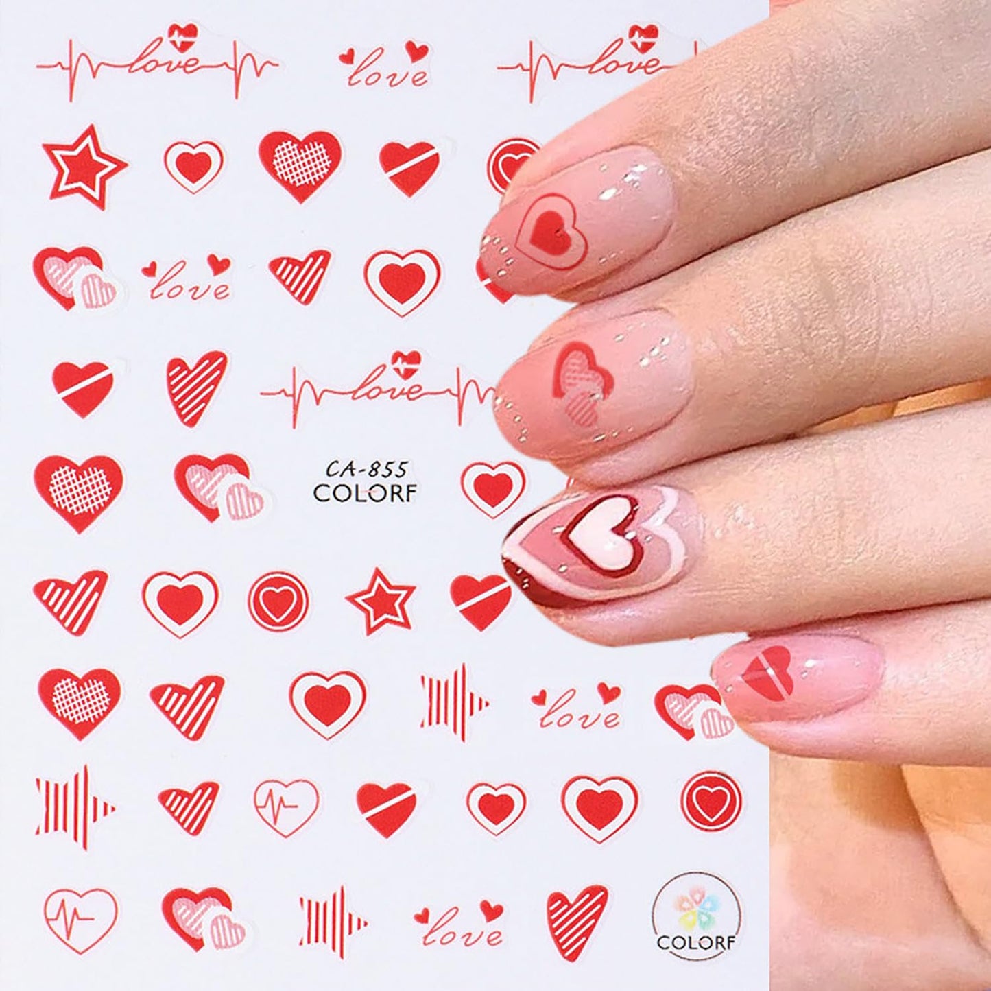 Liquid Butterfly Nail Art Sticker Decals Black Gold Black Silver Butterfly Moon Design Nail Decals 3D Self-Adhesive Nail Art Supplies Heart Nail Art Sticker Decoration for Women Manicure Supplies BST326L