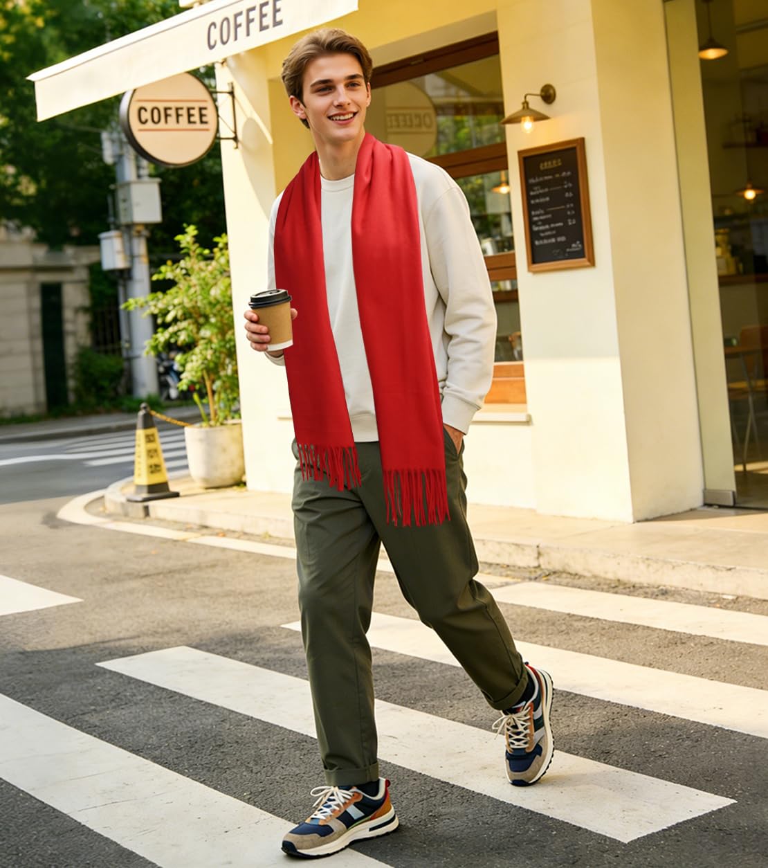 Winter Soft Long Scarf, Pashmina Shawls and Wraps, Warm Large Scarves for Men Women Evening Dress Wedding WN420