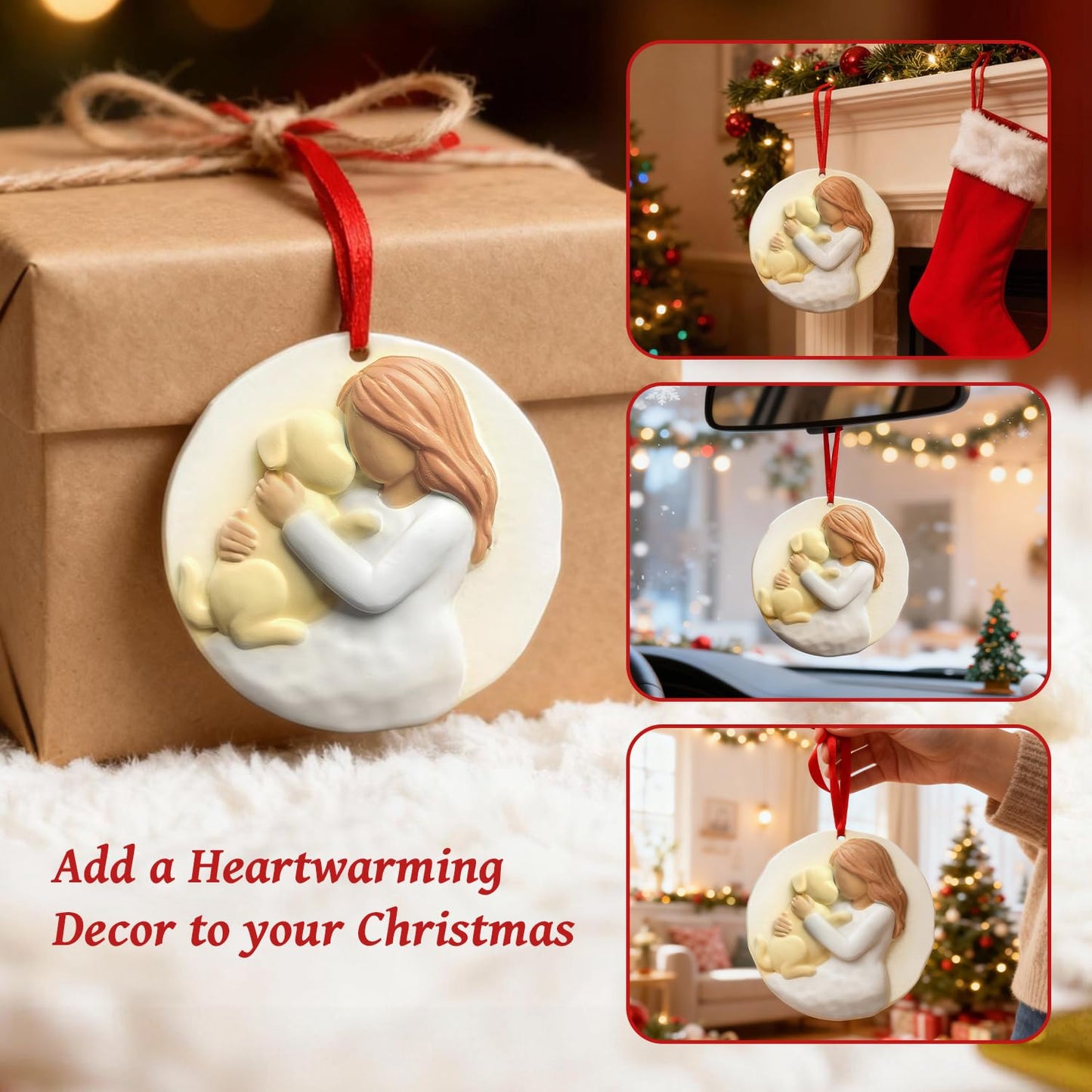 3D Christmas Ornament 2026 Wedding Gifts for Couple - Romantic Our First Christmas Married Engaged Ornament Bridal Shower Gift - Just Married Ornaments for Xmas Tree, Mr and Mrs Gifts for Newlyweds BST326H