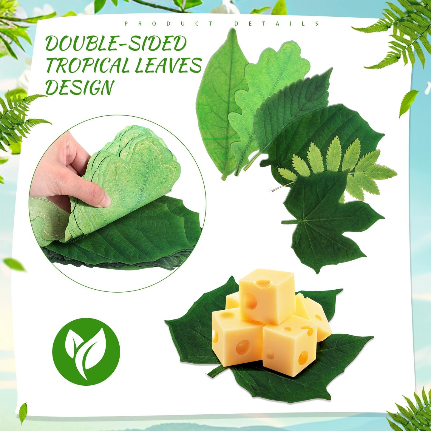 Gersoniel 90 Pcs Parchment Paper Leaves, 8.66 Inch Spring Charcuterie Board Parchment Paper Leaves Cheese Decorative for Table Festival Party Serving BST220