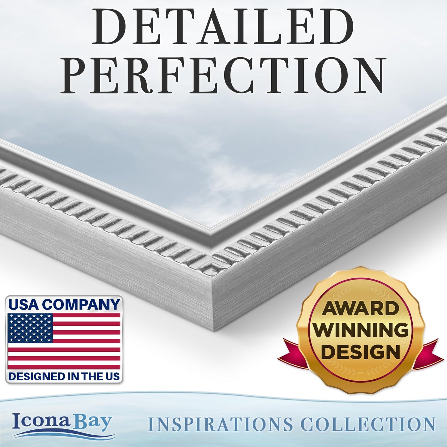 Icona Bay Combination White Picture Frames Set - 10 PC (Five 4x6, Three 5x7, Two 8x10), Inspirations Collection Multi-Pack for Contemporary Wall Gallery BST220