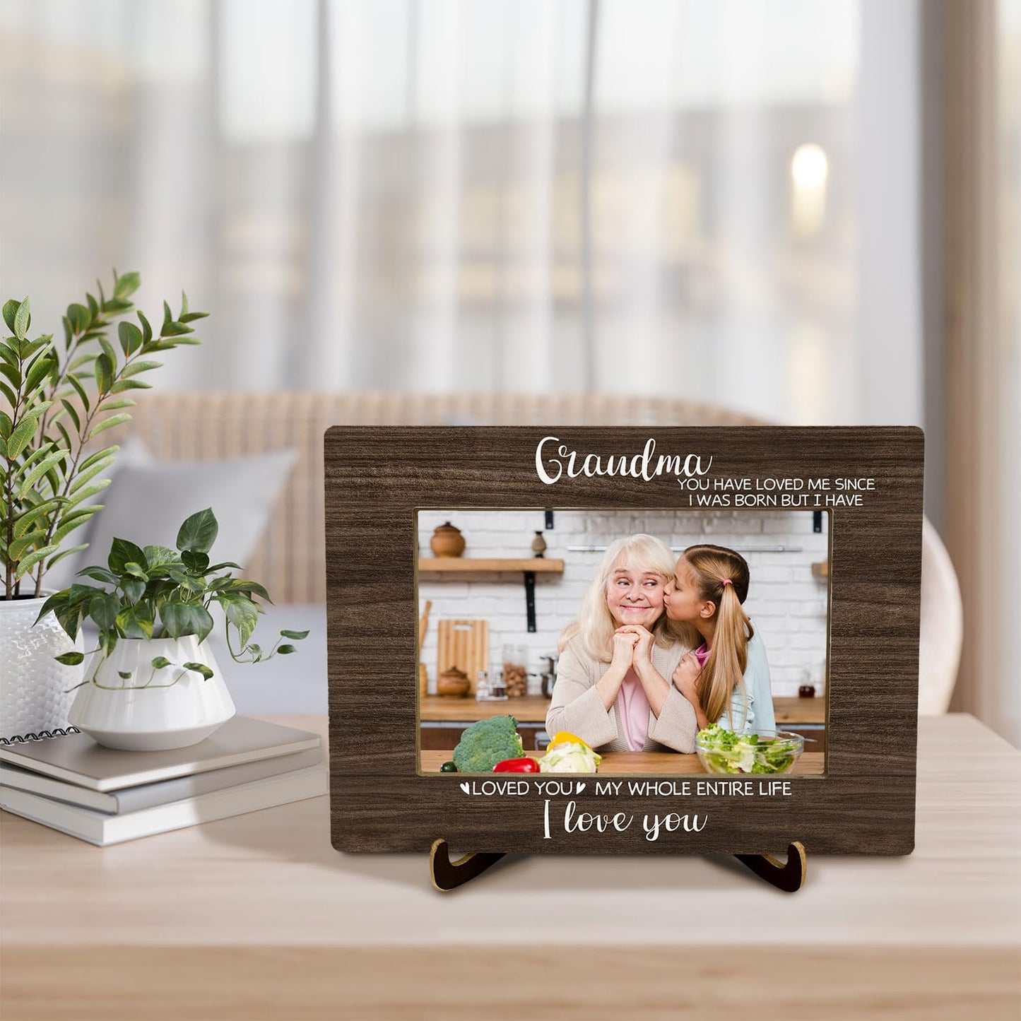 Grandma and Me Picture Frame 4x6, Grandmother Photo Frame, Grandma Gifts from Granddaughter Grandson Grandkids, Grandmother Gifts for Birthday Christmas Mother's Day WN420