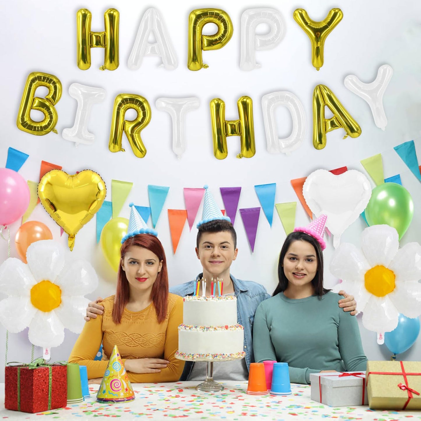 Green Happy Birthday Balloons Banner Foil Balloons Letters Banner Balloon for Green Themed Party Decoration Supplies Christmas Birthday Decoration Decor Ballons Arch Kits Party Balloon Set 15pcs BST326L