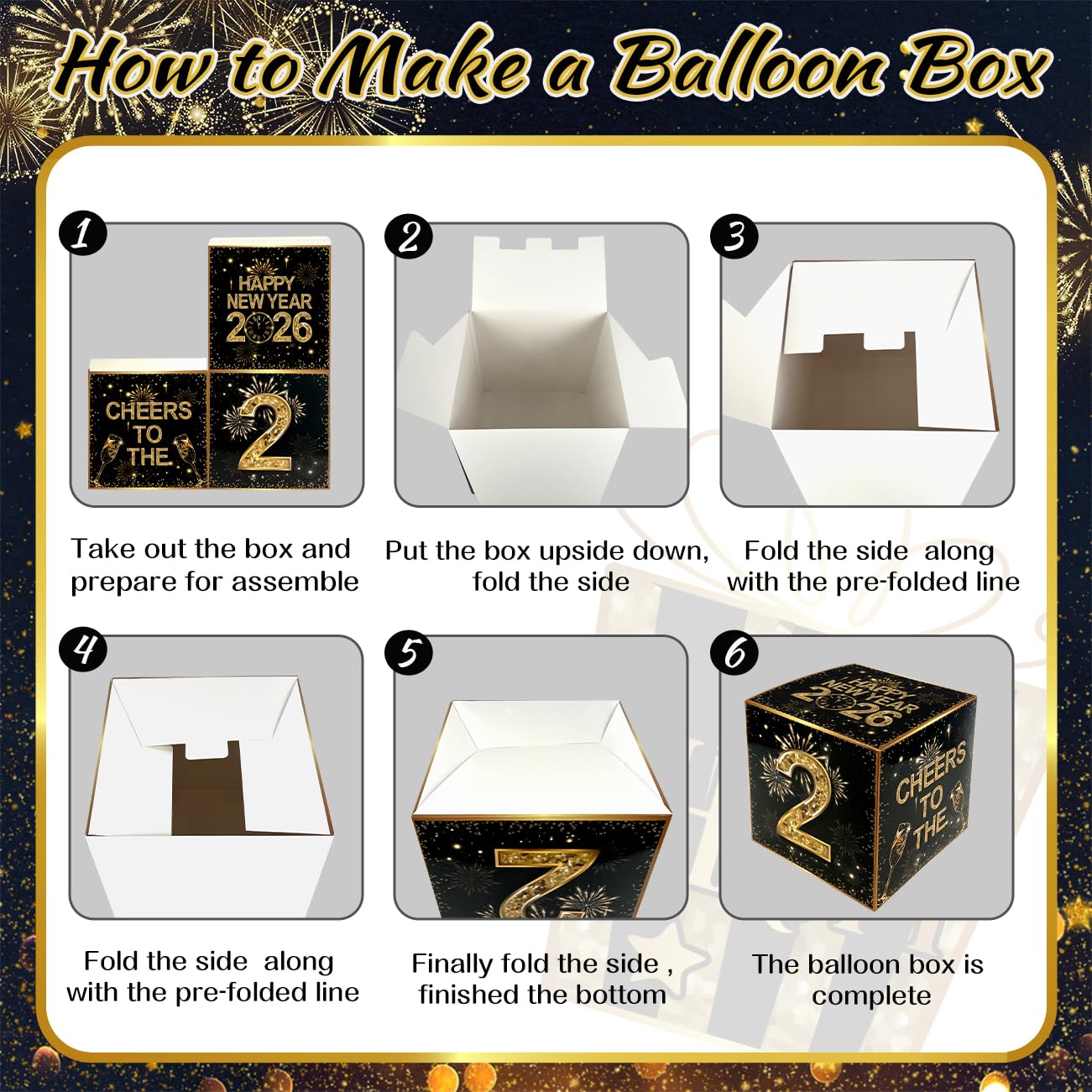 2026 Graduation Decorations Class of 2026 Black and Gold Congrats Grad Balloons,Banner,Backdrop,Photo Booth Props,Cards Boxes Kit for Graduation Party Decorations in Indoor or Outdoor (Graduation) BST326H