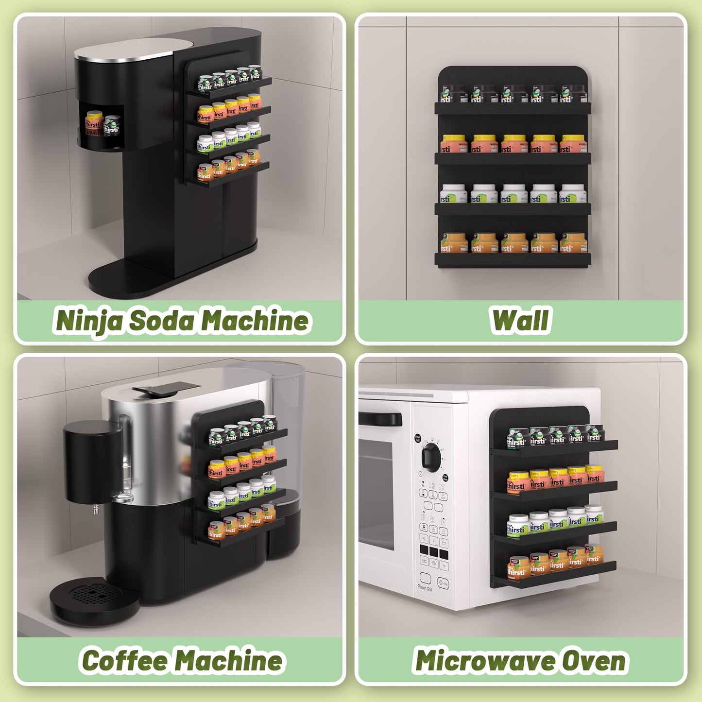 Bamboo Flavor Pods Holder Compatible with Ninja Thirsti - Holds 20 Flavor Water Drops N28