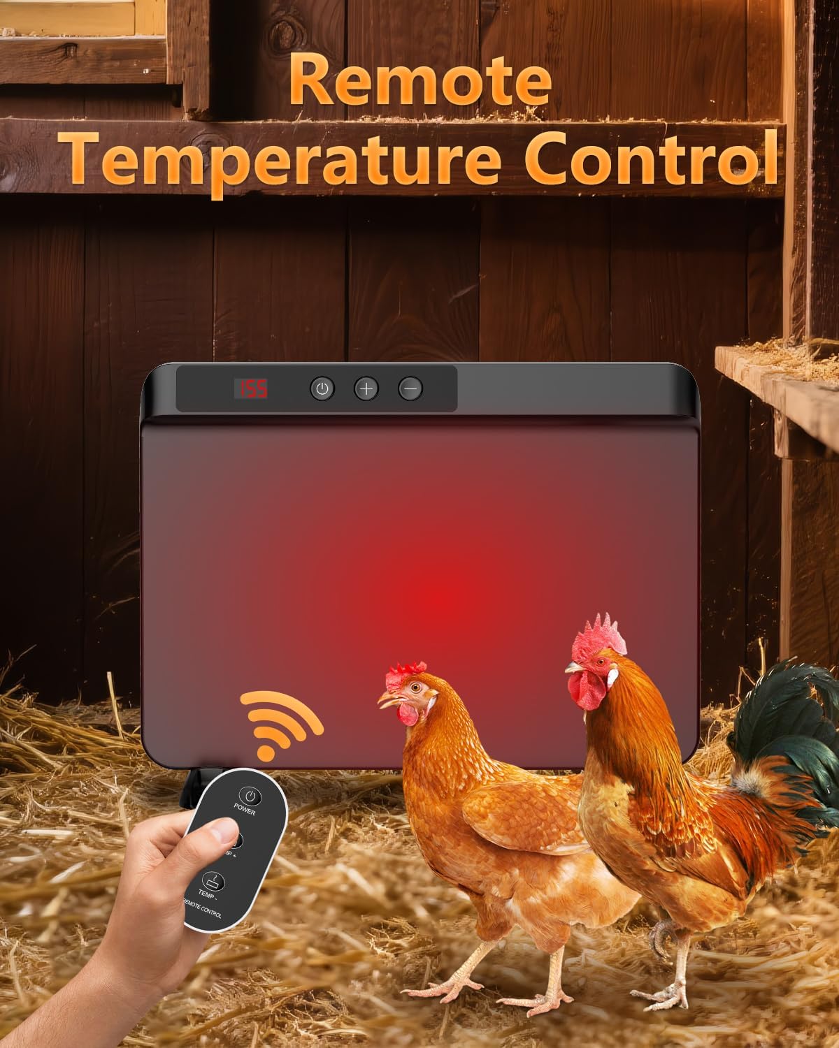 TIMEBAL 2025 Smart Chicken Coop Heater with Adjustable Temperature Remote Control 32