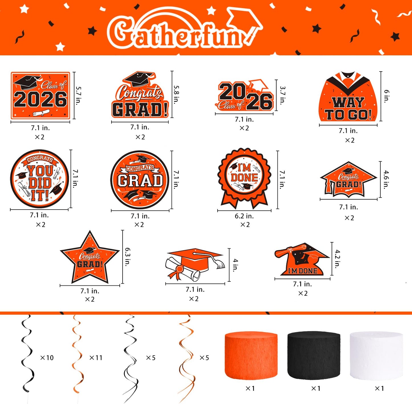 Black and Gold Themed 2026 Graduation Decorations Set - Congrats Grad Banner, Class of 2026 Backdrop, Balloons & Streamers Kit - Graduation Party Supplies for High School & College Celebrations BST326H