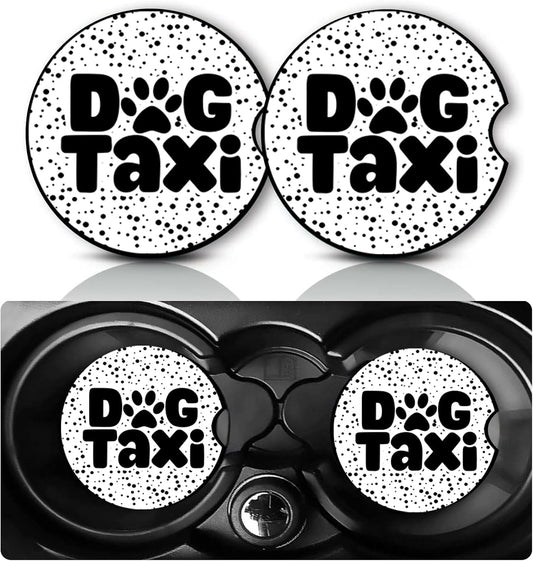2Pack Dog Taxi Car Cup Holder Coaster Neoprene Car Coasters BST326L