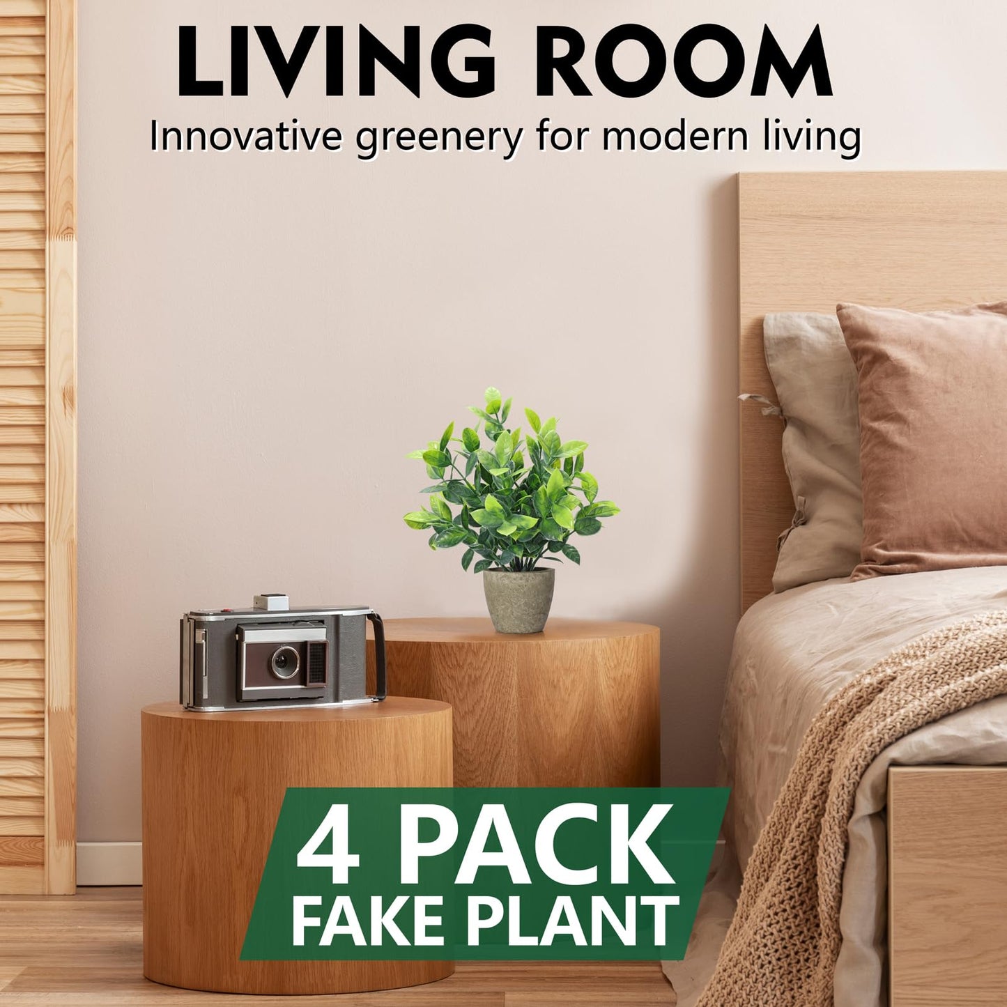 FAVOWREATH 2 Pack Small Fake Plants Potted Artificial Plants Indoor for Home Decor Office Room Farmhouse Indoor Table Bathroom Decor BST220