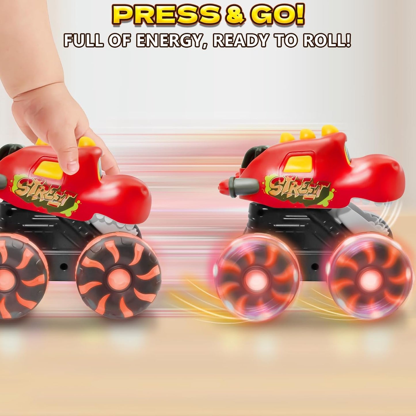 Red Chomping Dino Monster Truck Toy 66