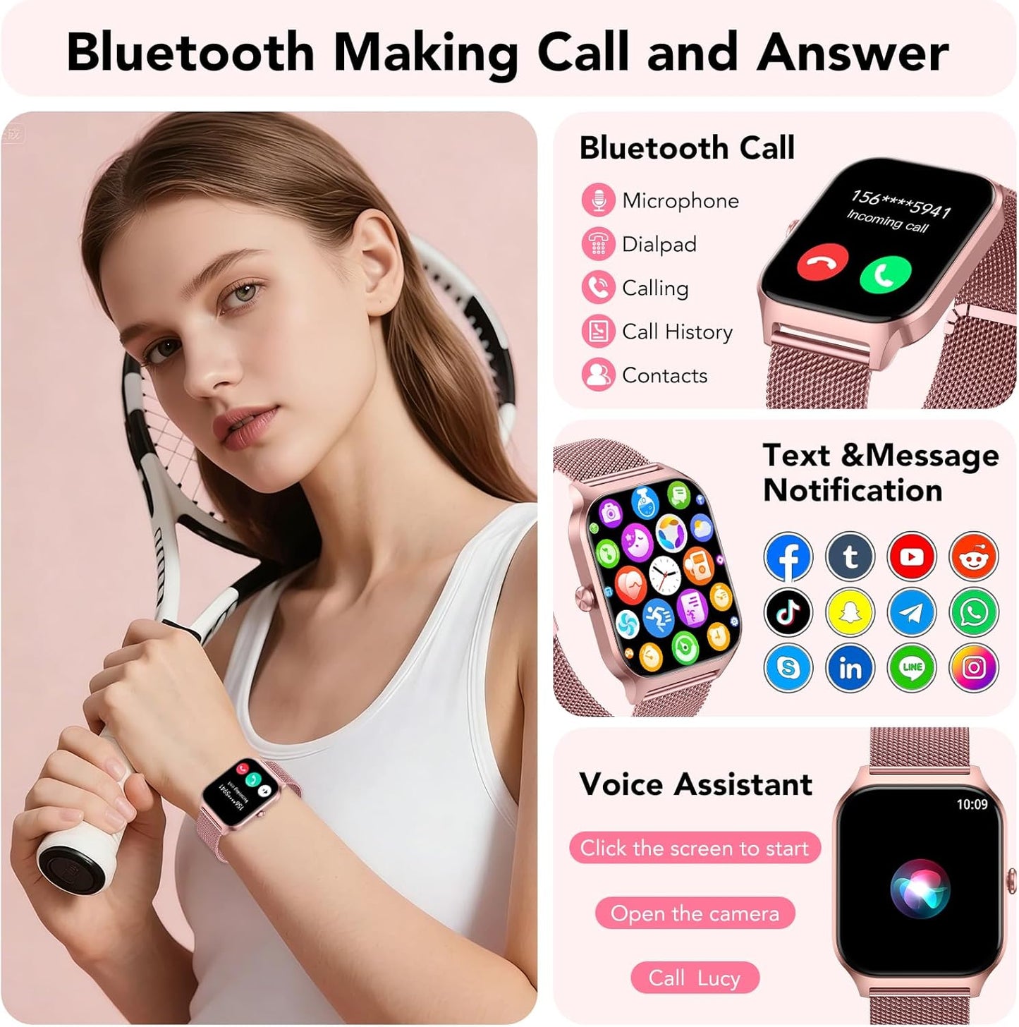 Smart Watch for Women (2 Bands) 79