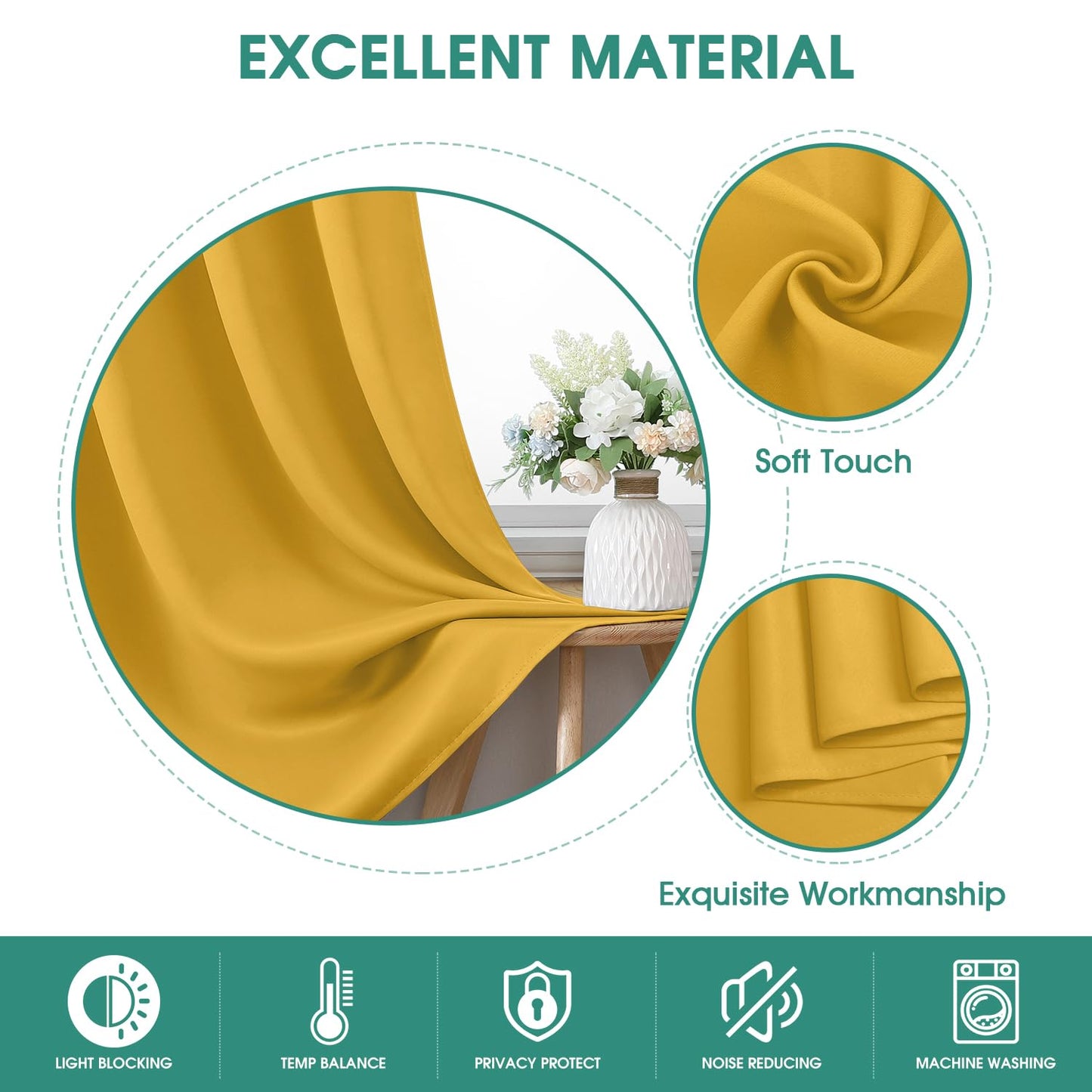 HOMEIDEAS Blackout Curtains, 2 Pages Grey Gray Room Darkening Bedroom Pinch Pleated Curtains Thermal Insulated Back Tab Rod Pocket Drapes for Bedroom, W52 x L63 BST326H