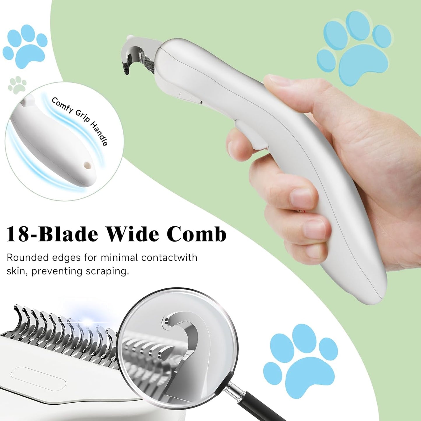 3-in-1 Pet Steam Brush Set for Dogs & Cats, Grooming Comb with Spray, Defur Tool N25