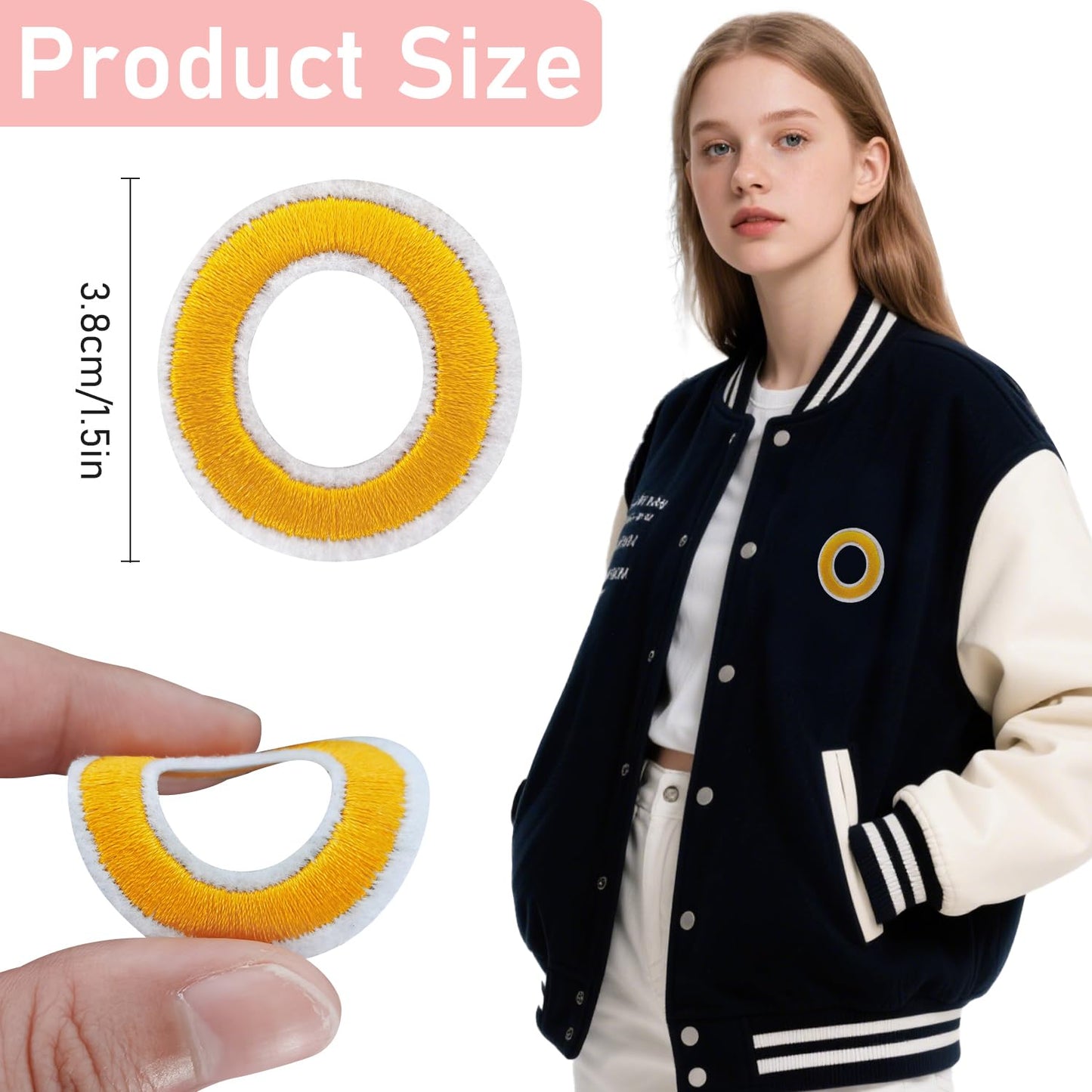 72Pcs Iron on Number and Letter Patches, Numbers 0-9, Letters A-Z Embroidered Applique Patches for Clothes, Skirts, Hats, Socks - Black BST220
