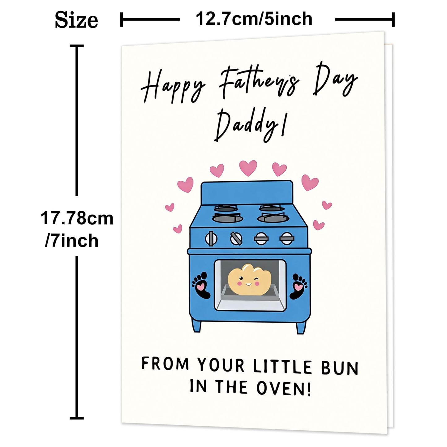 Funny Fathers Day Card for Dad, Father's Day Cards Gifts Decorations from Daughter Son, Happy Fathers Day Card from Cat, Cute Cat Dad Father's Day Decorations Gifts BST220