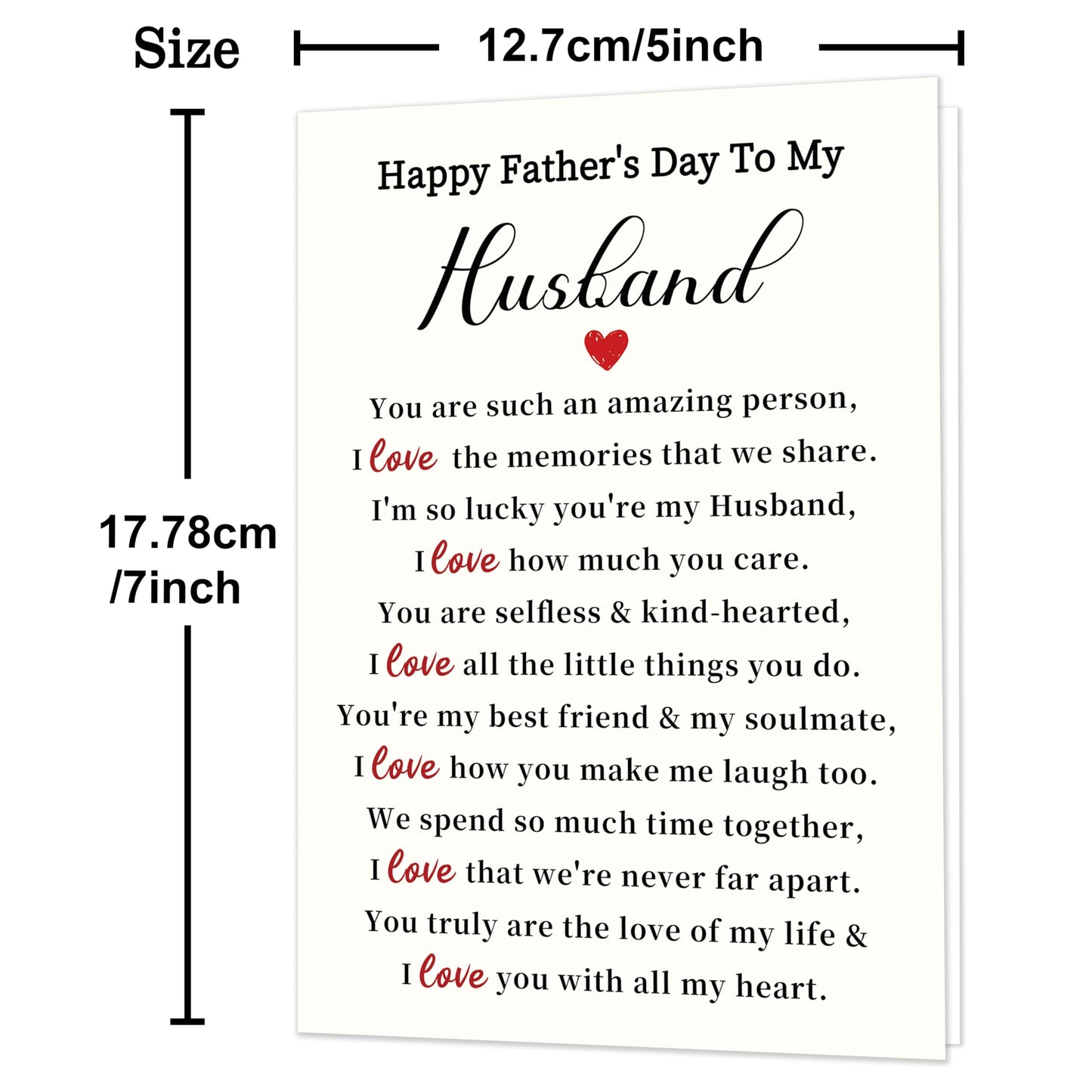Fathers Day Card Gifts for Husband,Fathers Day Card Gifts from Wife,Happy Father's Day Cards Decorations Gifts For Husband,Heartfelt Appreciation Gift from Wife BST220