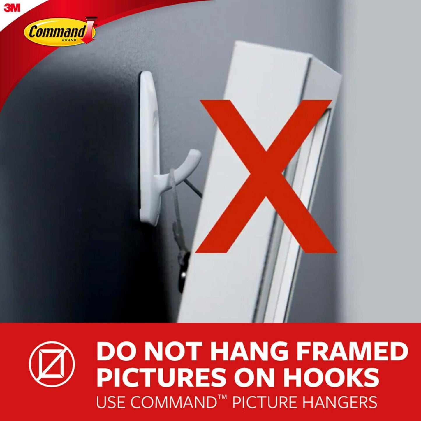 Command Picture Ledge, 21" Damage Free Hanging Floating Shelf with Adhesive Strips RD12