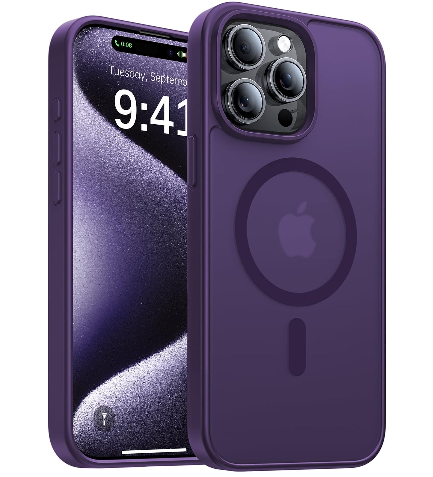 Magnetic for iPhone 17 Pro Max Case,[Anti-Slip][Compatible with MagSafe][Military Grade Drop Protection] Shockproof Protective Translucent Phone Case for iPhone 17 Pro Max Case,Wine Red WN420