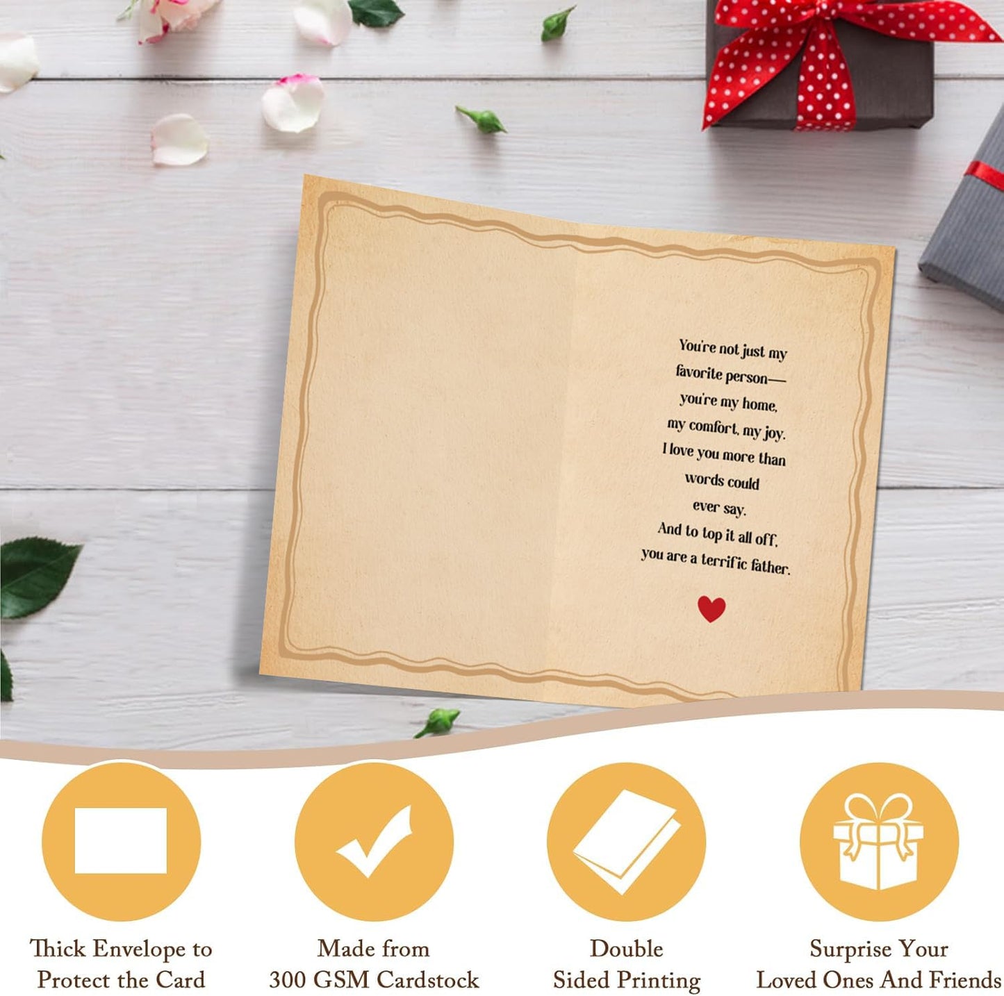 Funny Fathers Day Card for Dad Daddy Bonus Dad, Cute Cards for Fathers Day, Father's Day Cards from Son Daughter, Father's Day Cards Gift For Men Him BST202