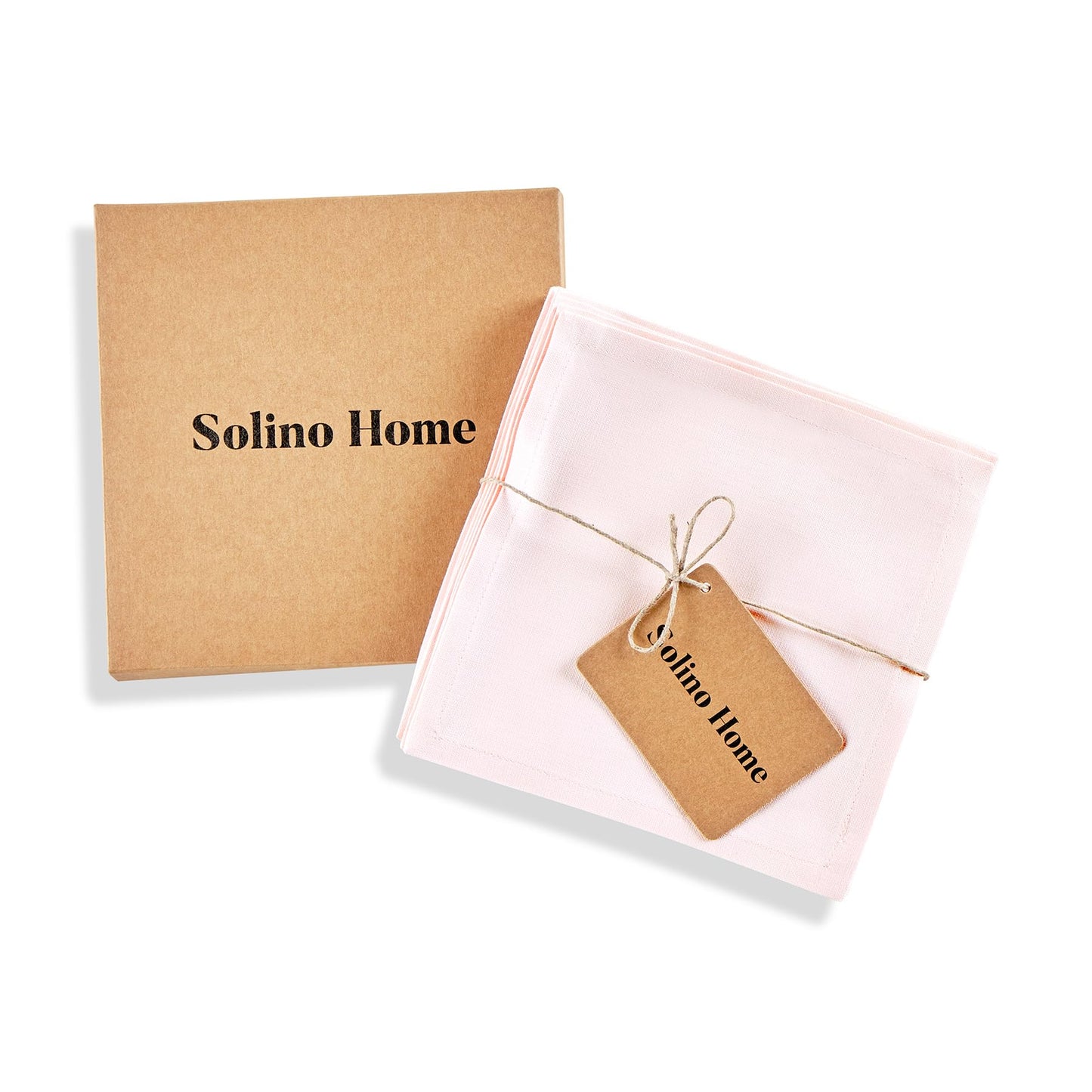 Solino Home Cotton Linen Cocktail Napkins Black, Dru 6 x 6 in, Set of 12 | Small Cloth Napkins for cocktails, coasters and appetizer serving | soft cotton linen weave, artisan crafted | fully washable BST326SOLH