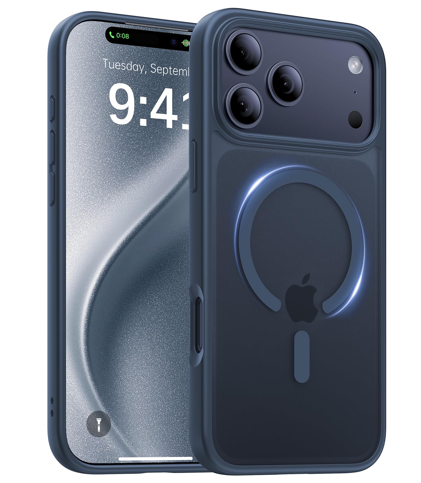 Magnetic for iPhone 17 Pro Max Case,[Anti-Slip][Compatible with MagSafe][Military Grade Drop Protection] Shockproof Protective Translucent Phone Case for iPhone 17 Pro Max Case,Wine Red WN420