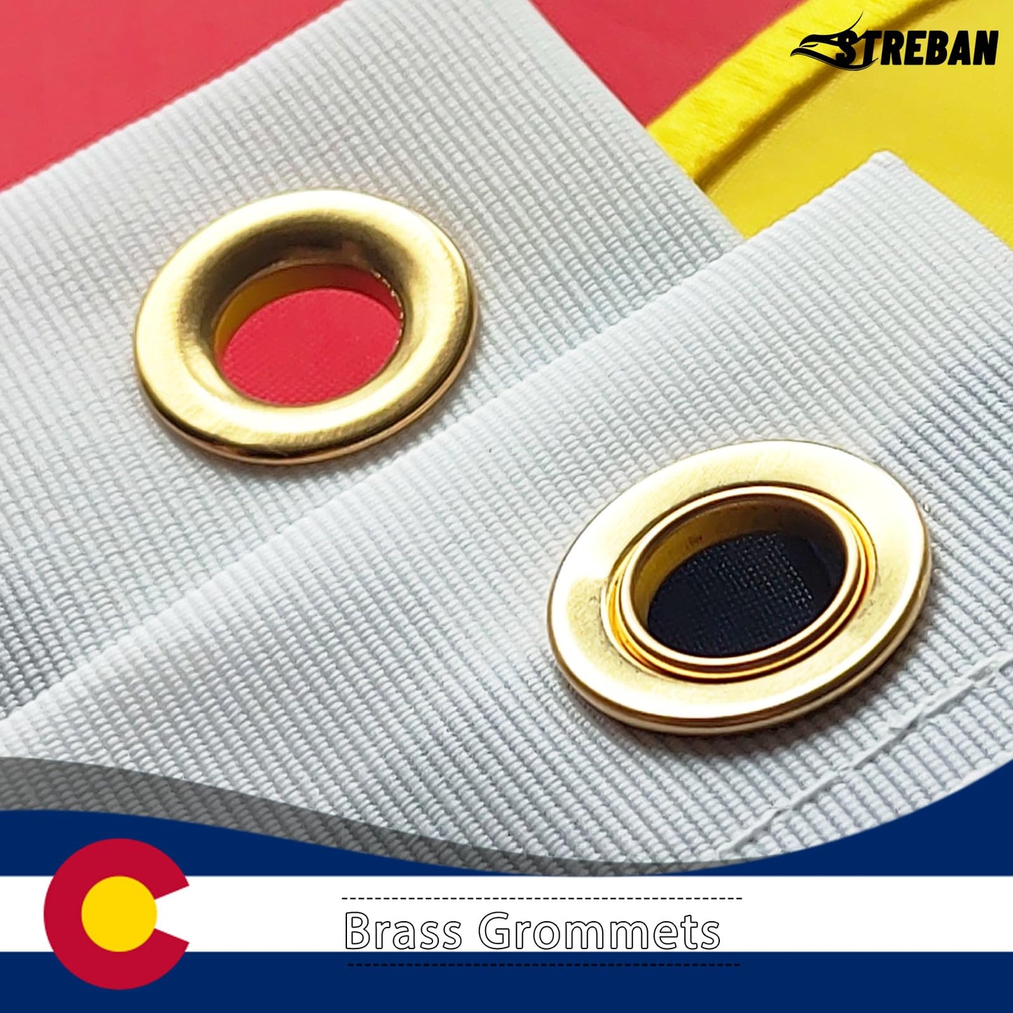 Arizona State Flag 3x5 - Embroidered Design AZ Flag, Heavy Duty Polyester with Brass Grommets for Outdoor WN420