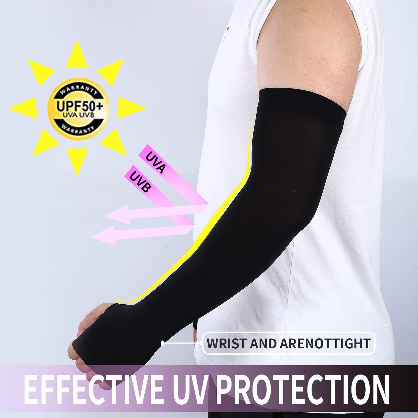 Arm Sleeves for Women Men Hand Cover Cooling Compression Arm Sleeve Tattoo Cover Up Sleeves to Cover Arm Warmers WN420