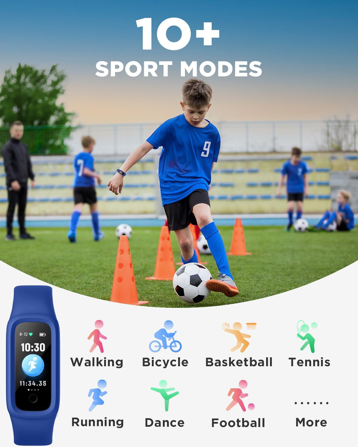Vigor 2 L Kids Fitness Tracker Watch for Boys Girls Ages 5-15 76