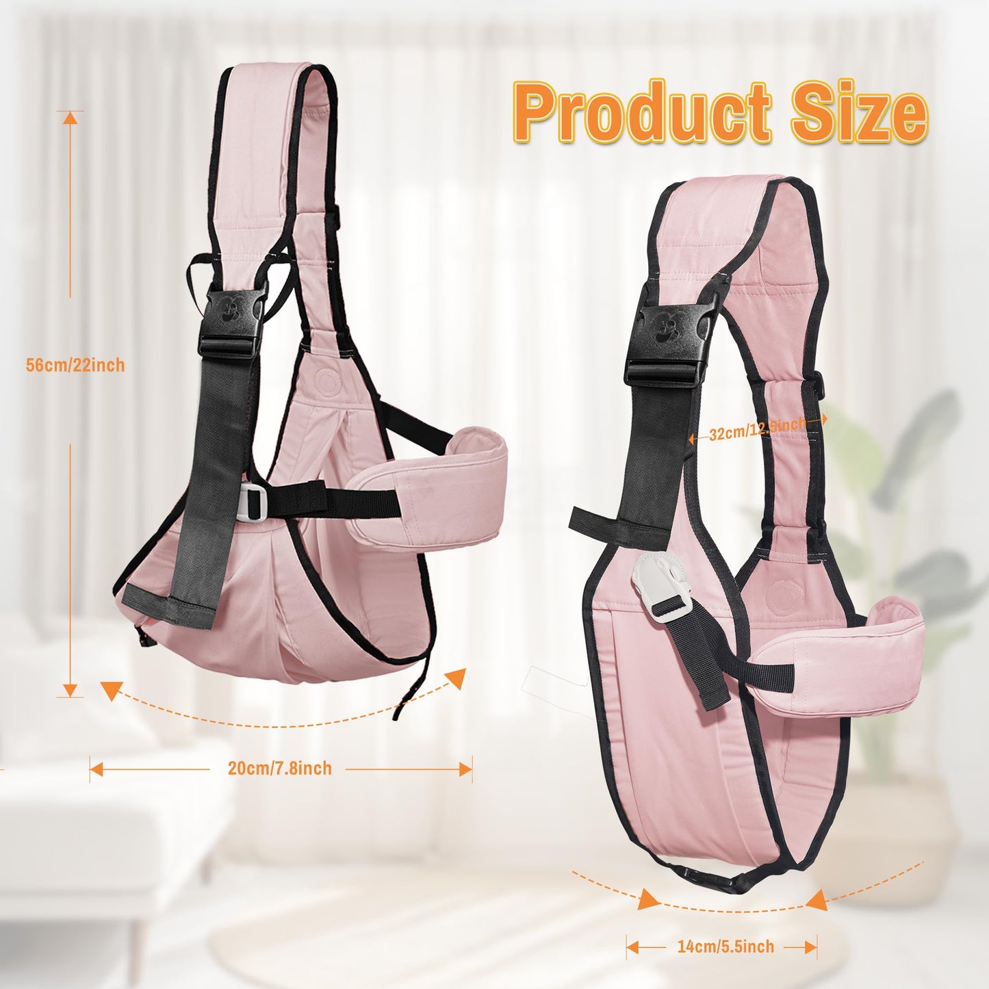 Baby Carrier Newborn to Toddler,Adjustable & Lightweight Baby Sling Carrier,Toddler Carrier 25-60 lbs,Ideal for Home,Shopping,and Travel WN420