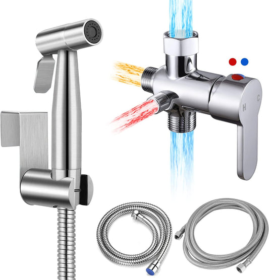 Sneatup Bidet Sprayer Set with Mixing Valve, Warm & Cold Water 100a