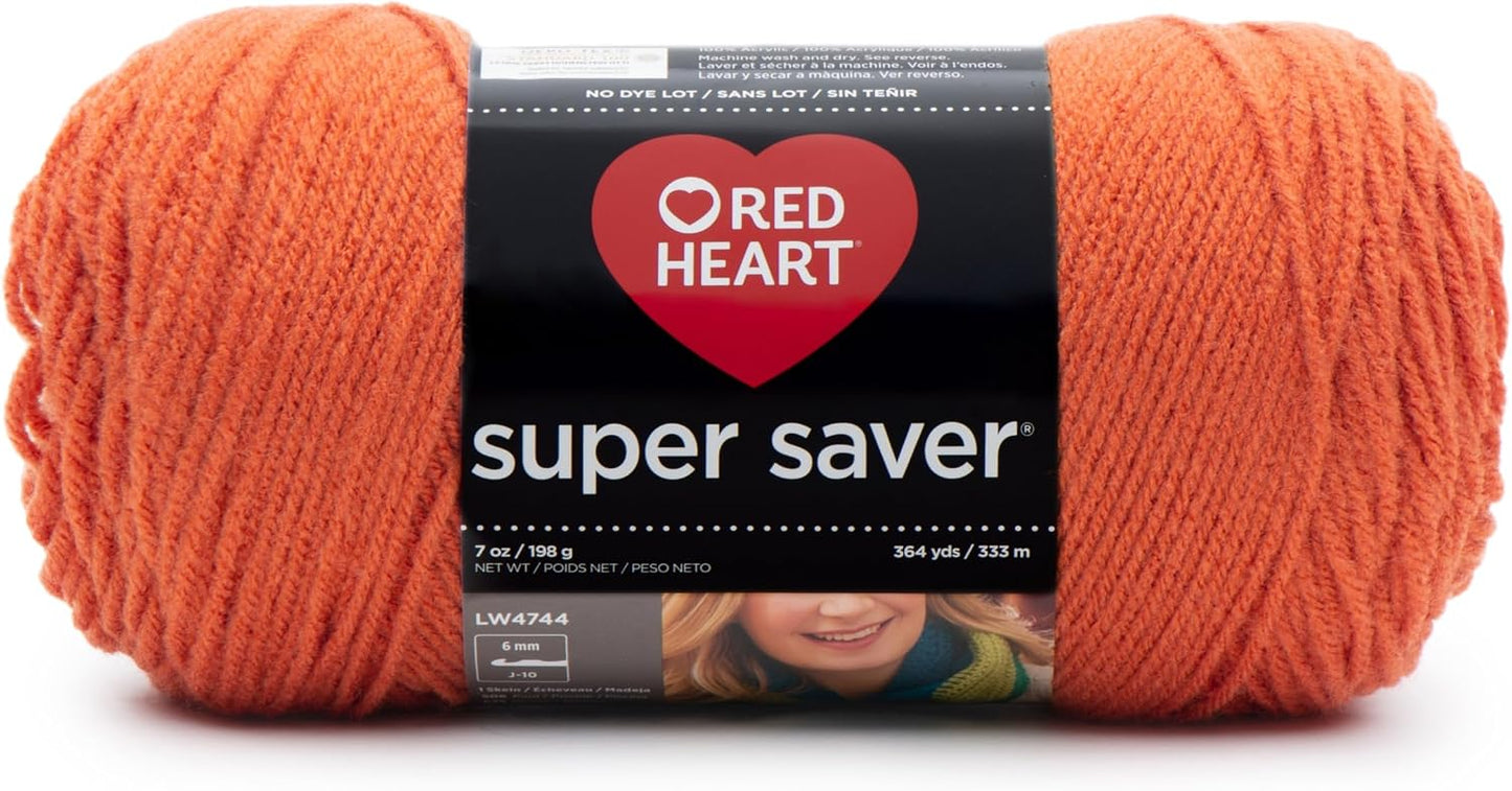 RED Heart Super Saver Yarn, Carrot BST326L