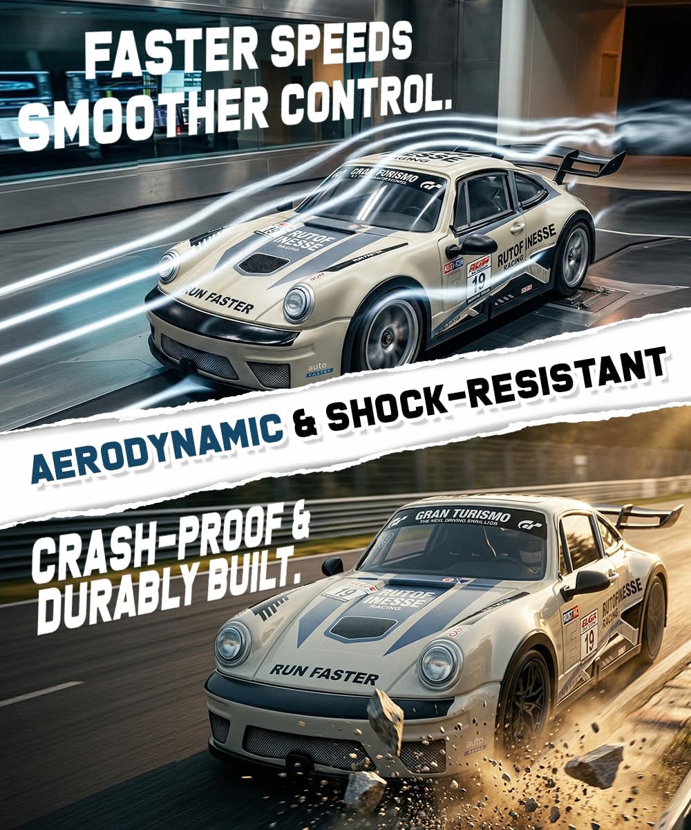 Remote Control Car - 2.4GHz RC Car Toys for Kids Lights Up High Speed Race Car Toys for Boys and Girls Gifts 3+ Years Old WN420