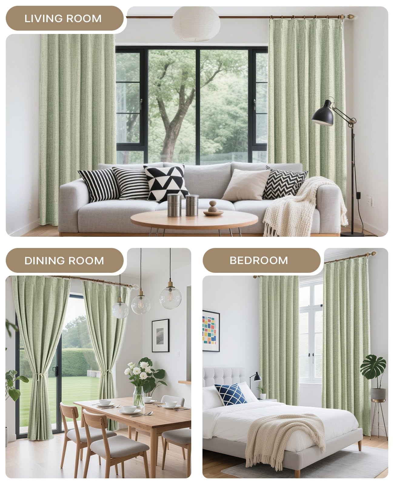 Gray Blackout Chenille Pinch Pleated Curtains 40x96in- Ultra Soft Wrinkle Resistant Thermal Insulated Room Darkening Drapes,Noise Reducing with Roman Clips,2 Panels Set for Bedroom/Living Room/Office BST202