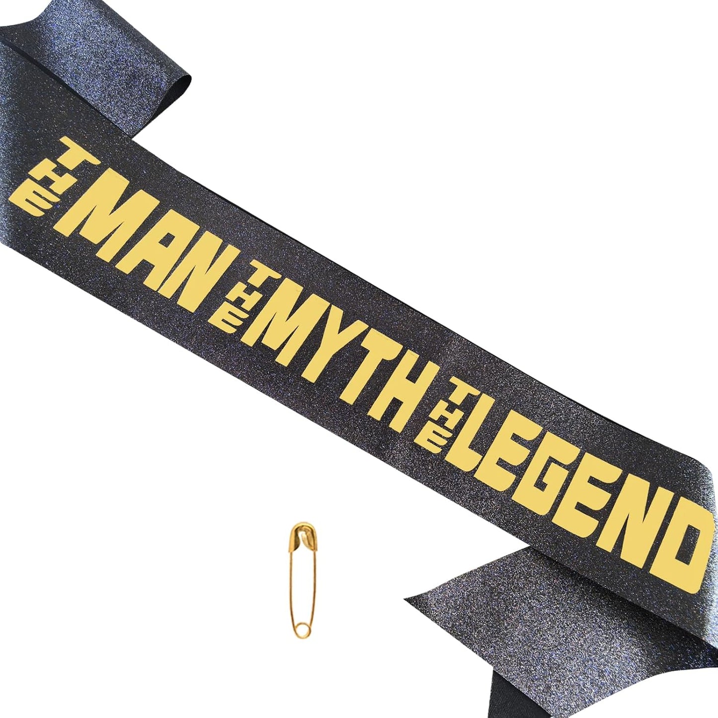 The Man The Myth The Legend Sash - Men's Birthday, Bachelor Party, Retirement, Father's Day Celebration Supplies, Groomsmen Gifts, Party Decorations & Favors BST202