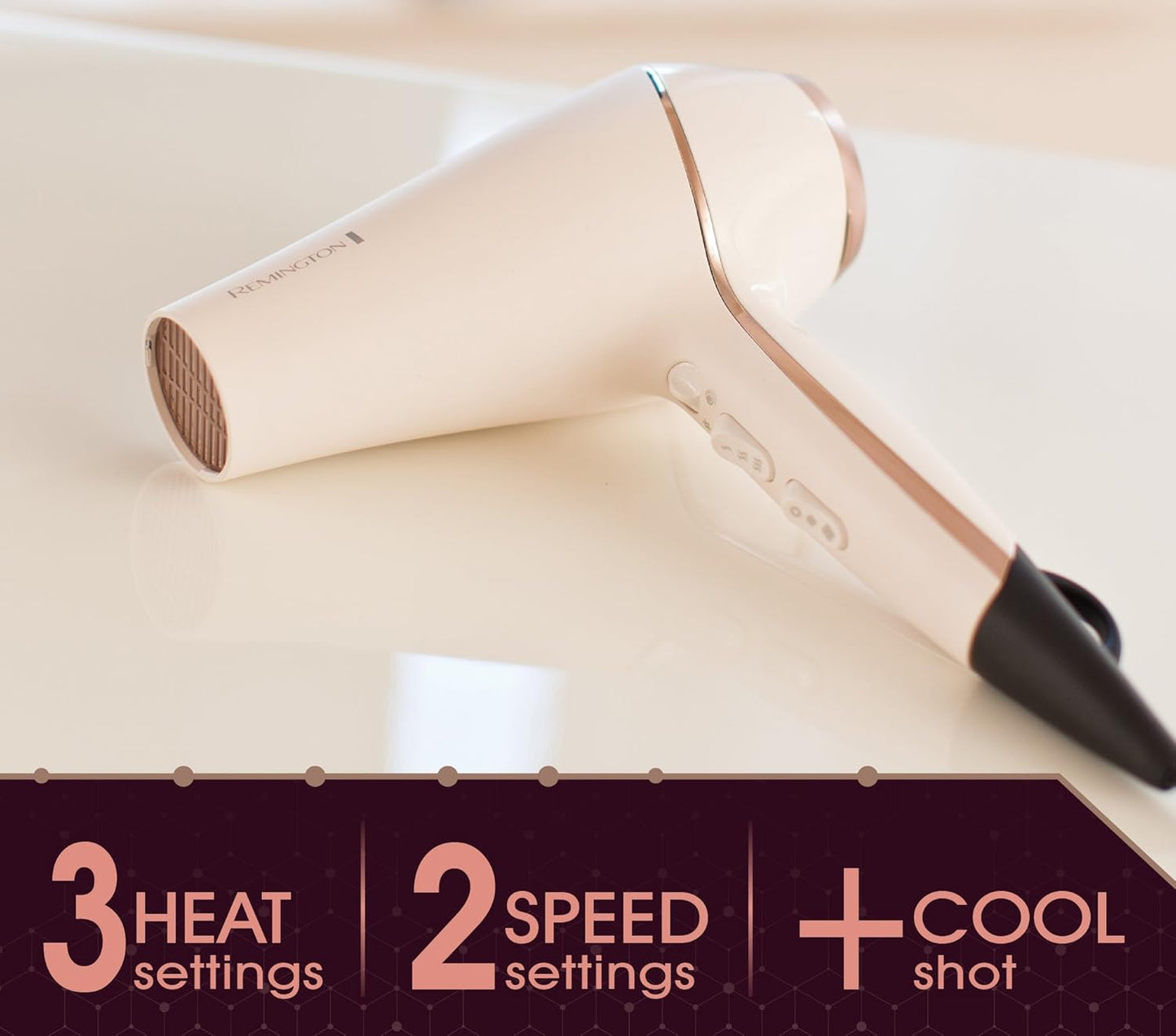Remington Pro Ionic Hair Dryer 1875W with Diffuser 91