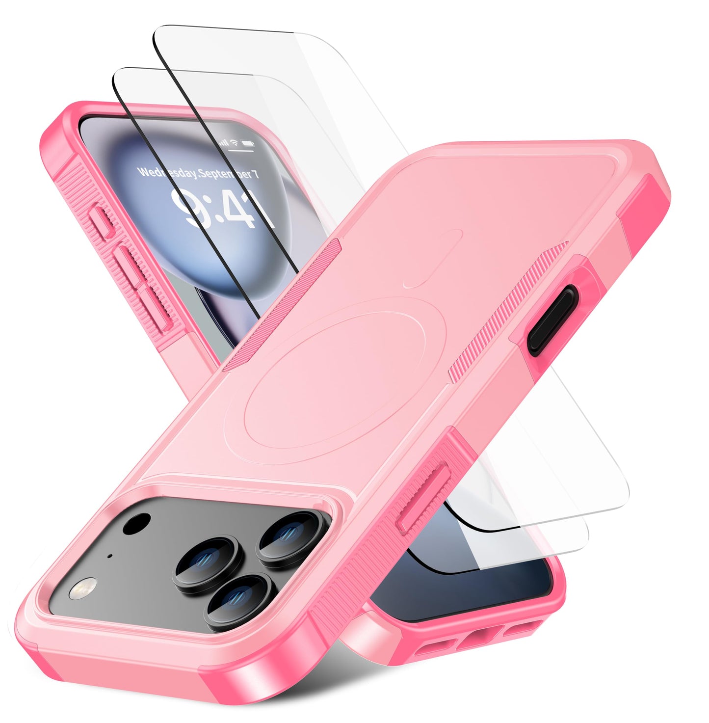 Magnetic for iPhone 17 Air Case [Compatible with MagSafe] [Shockproof] [Heavy Duty Protection] Pocket-Friendly & Tough Non-Slip Protective Phone Cover for iPhone 17Air 6.6", Black WN420