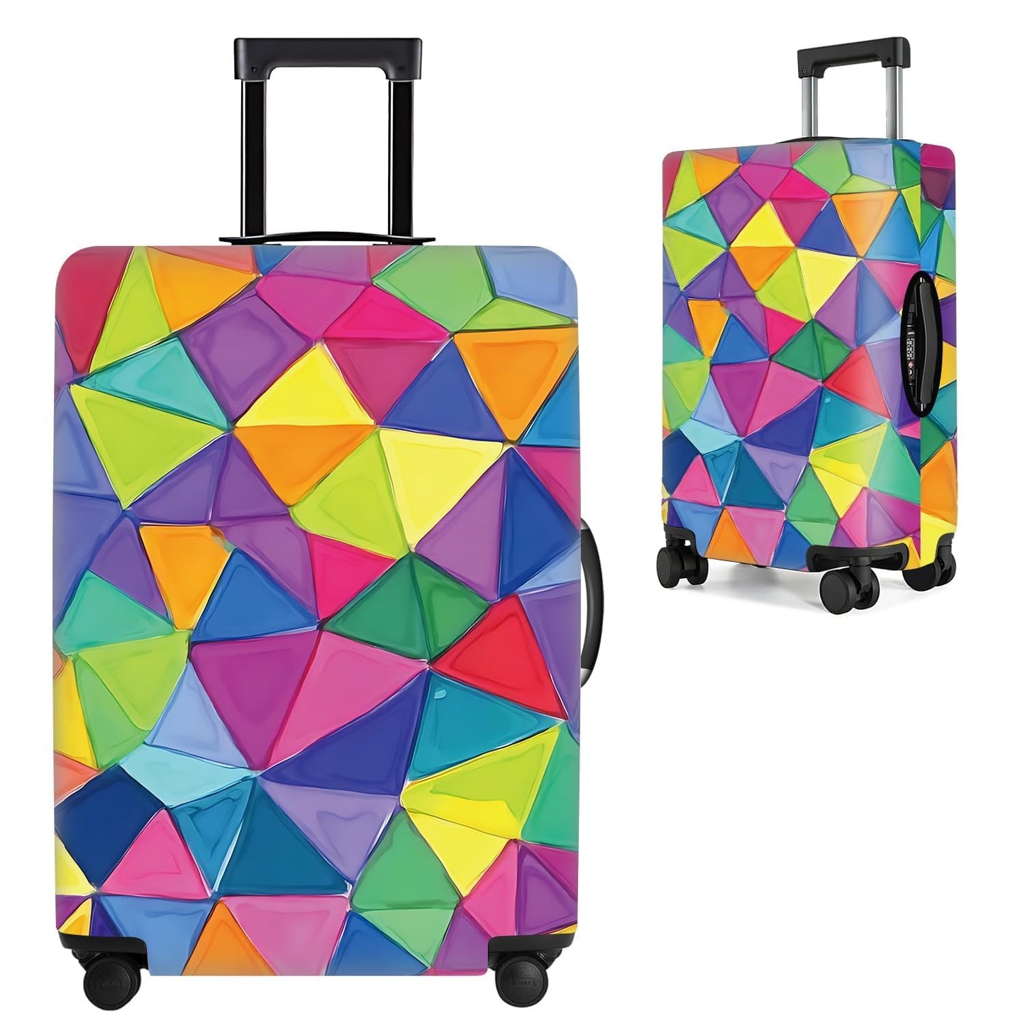 Colorful Abstract Art Luggage Cover – Vibrant Woman Face Design Suitcase Protector – Fits 32 to 34 Inch Travel Luggage,XL BST202