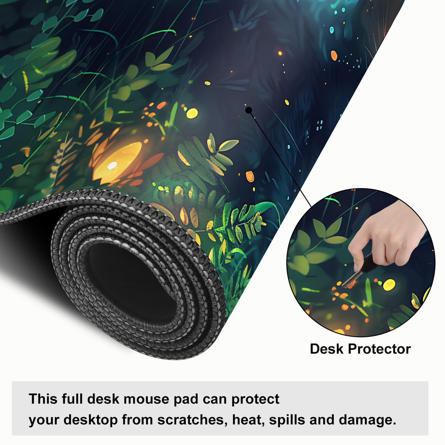 Mouse Pad Gaming Mousepad 31.5 x 11.8in Large Mouse Pad for Keyboard and Mouse with Anti-Slip Rubber Base, Keyboard Pad XL Mouse Mat for Home and Office,Snowy Forest WN420